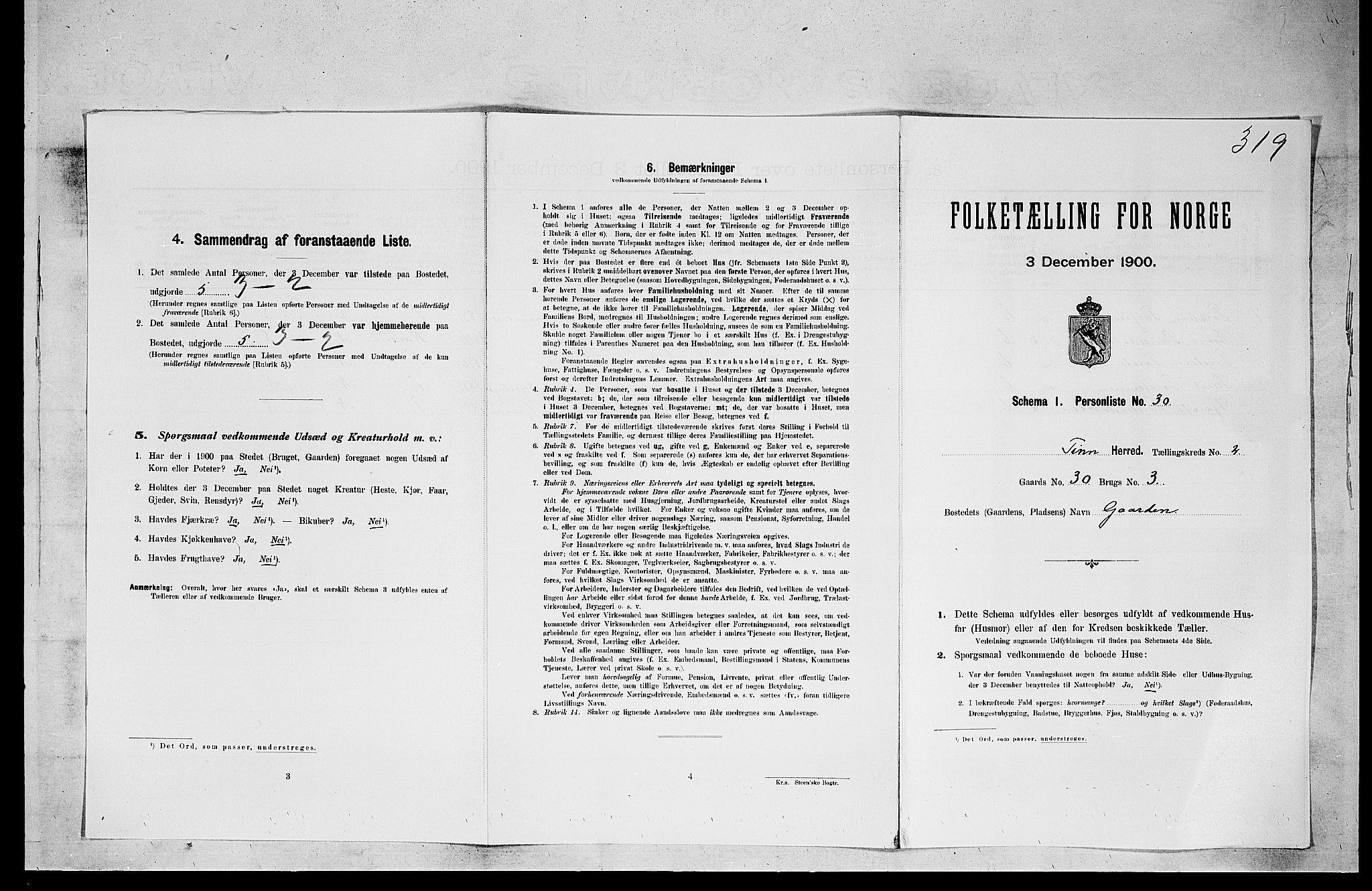 SAKO, 1900 census for Tinn, 1900, p. 231