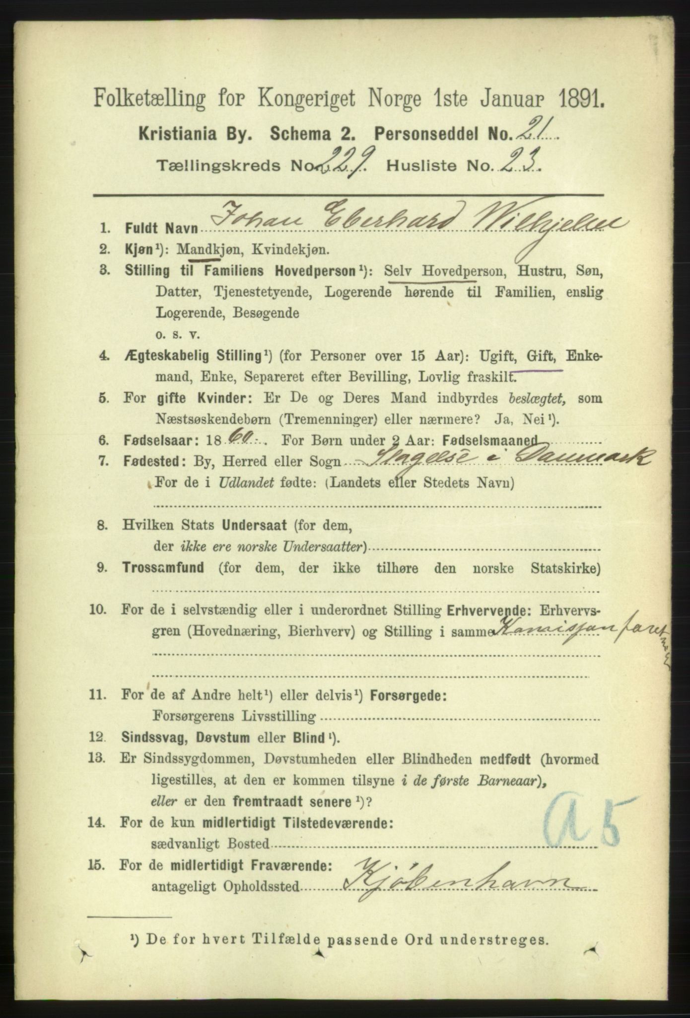 RA, 1891 census for 0301 Kristiania, 1891, p. 141016