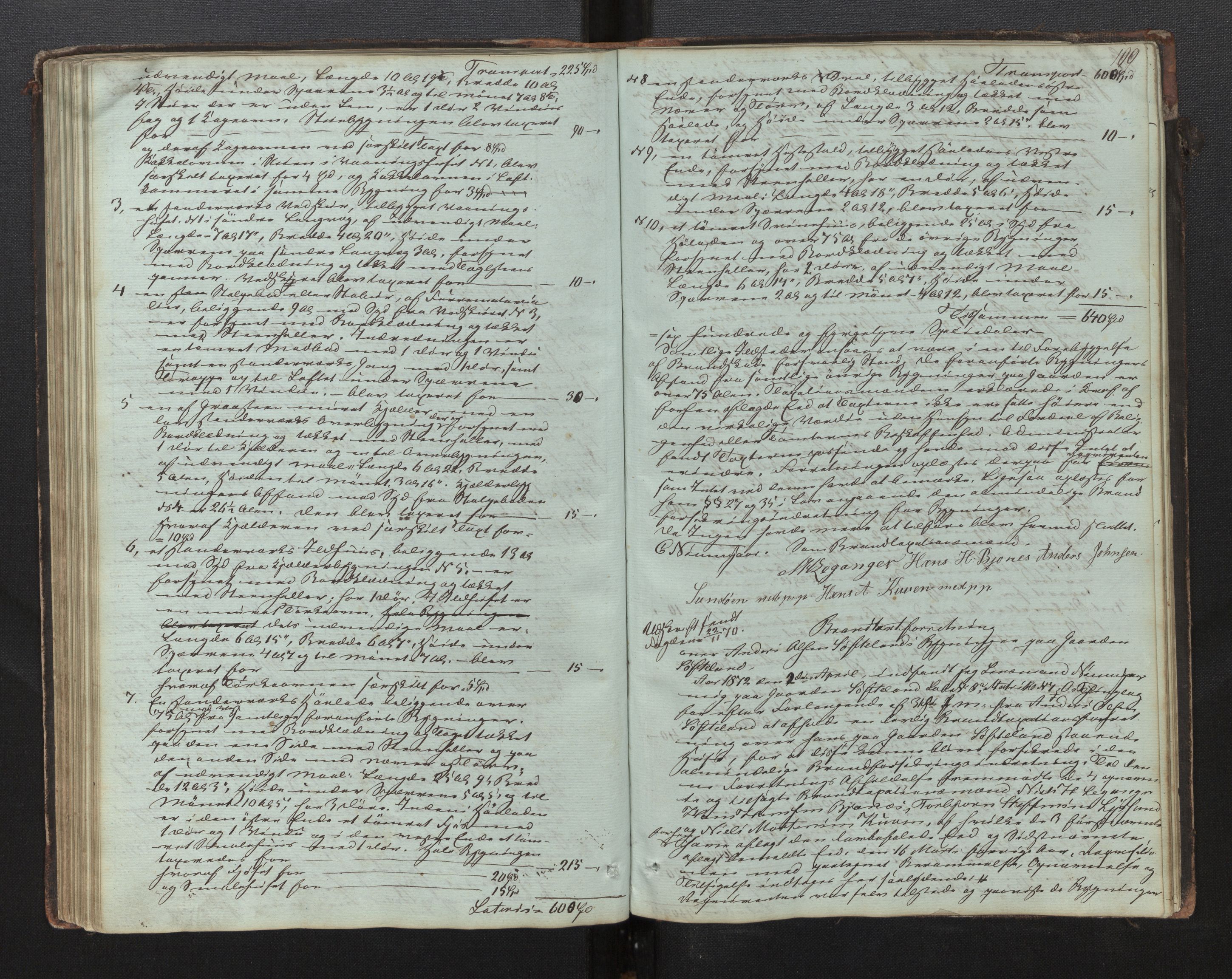 Lensmannen i Os, AV/SAB-A-34101/0012/L0001: Branntakstprotokoll, 1846-1873, p. 99b-100a