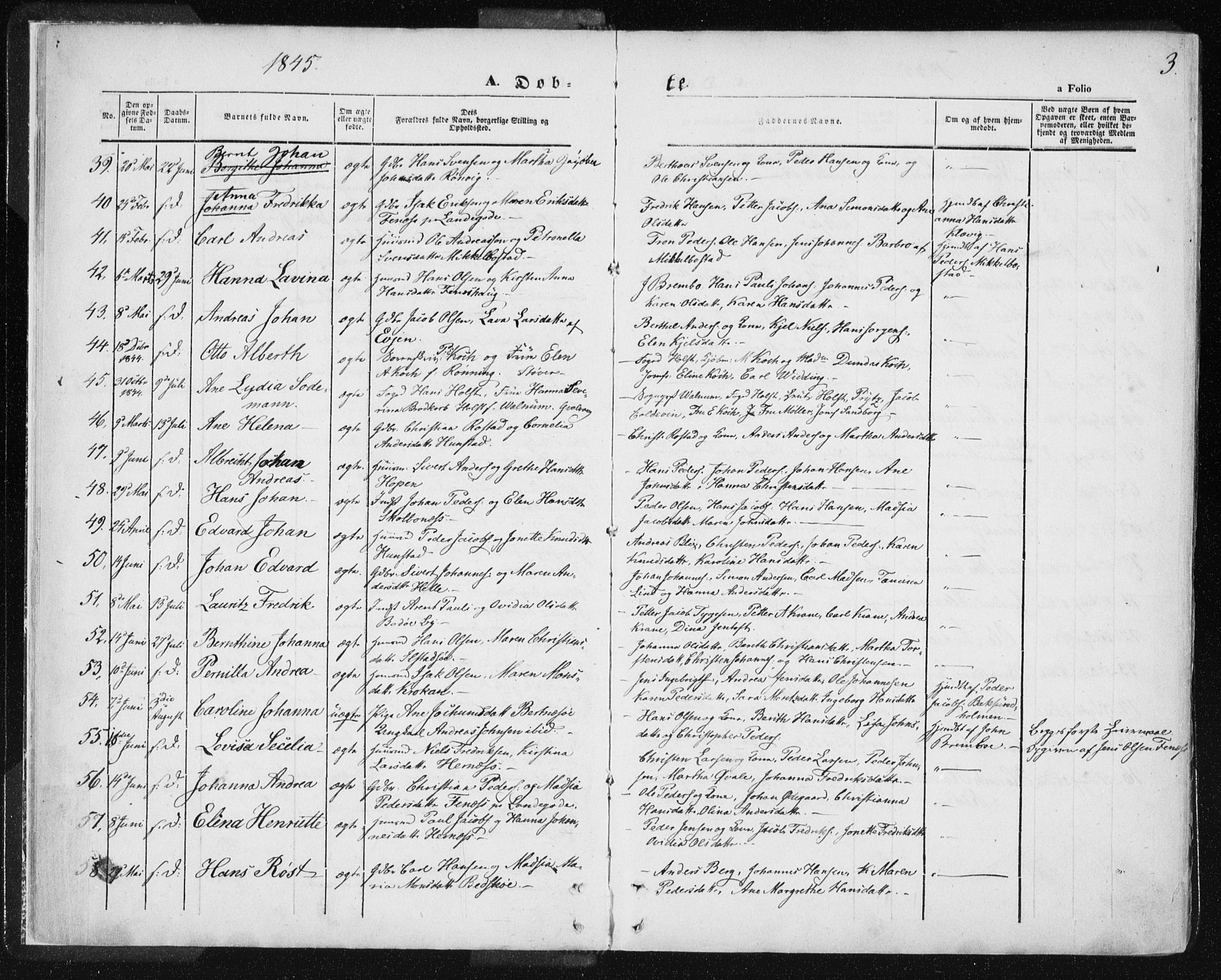 Ministerialprotokoller, klokkerbøker og fødselsregistre - Nordland, SAT/A-1459/801/L0007: Parish register (official) no. 801A07, 1845-1863, p. 3