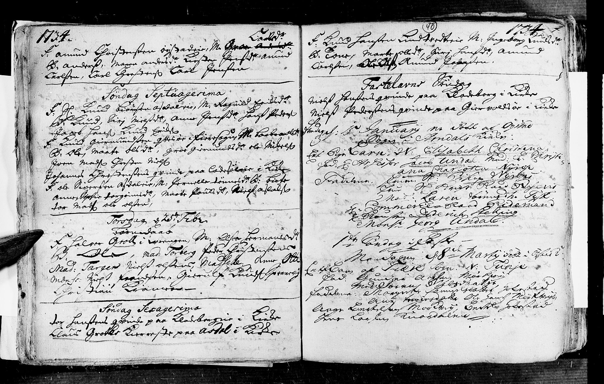 Øyestad sokneprestkontor, AV/SAK-1111-0049/F/Fa/L0004: Parish register (official) no. A 4, 1730-1750, p. 40