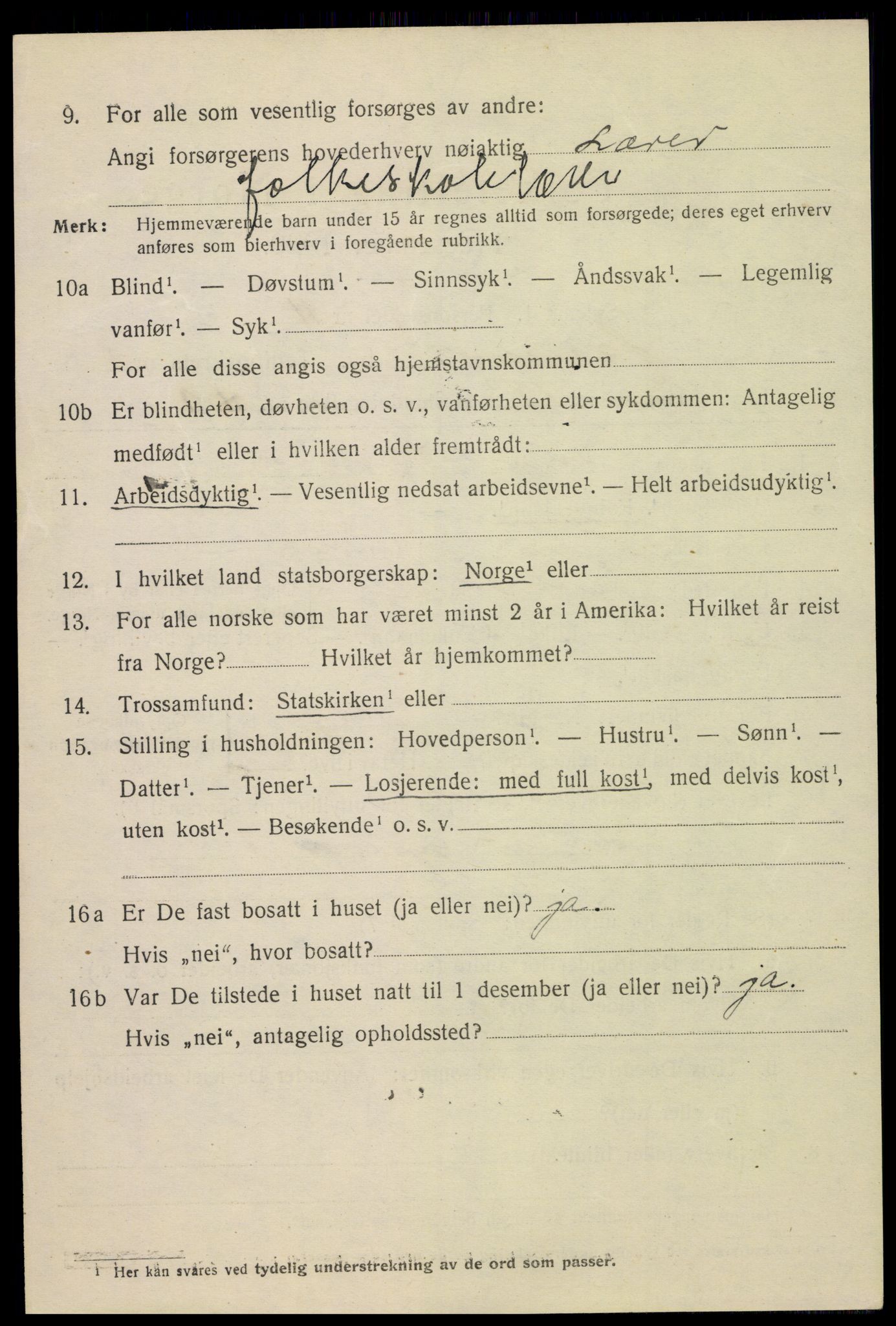 SAH, 1920 census for Hamar, 1920, p. 14912