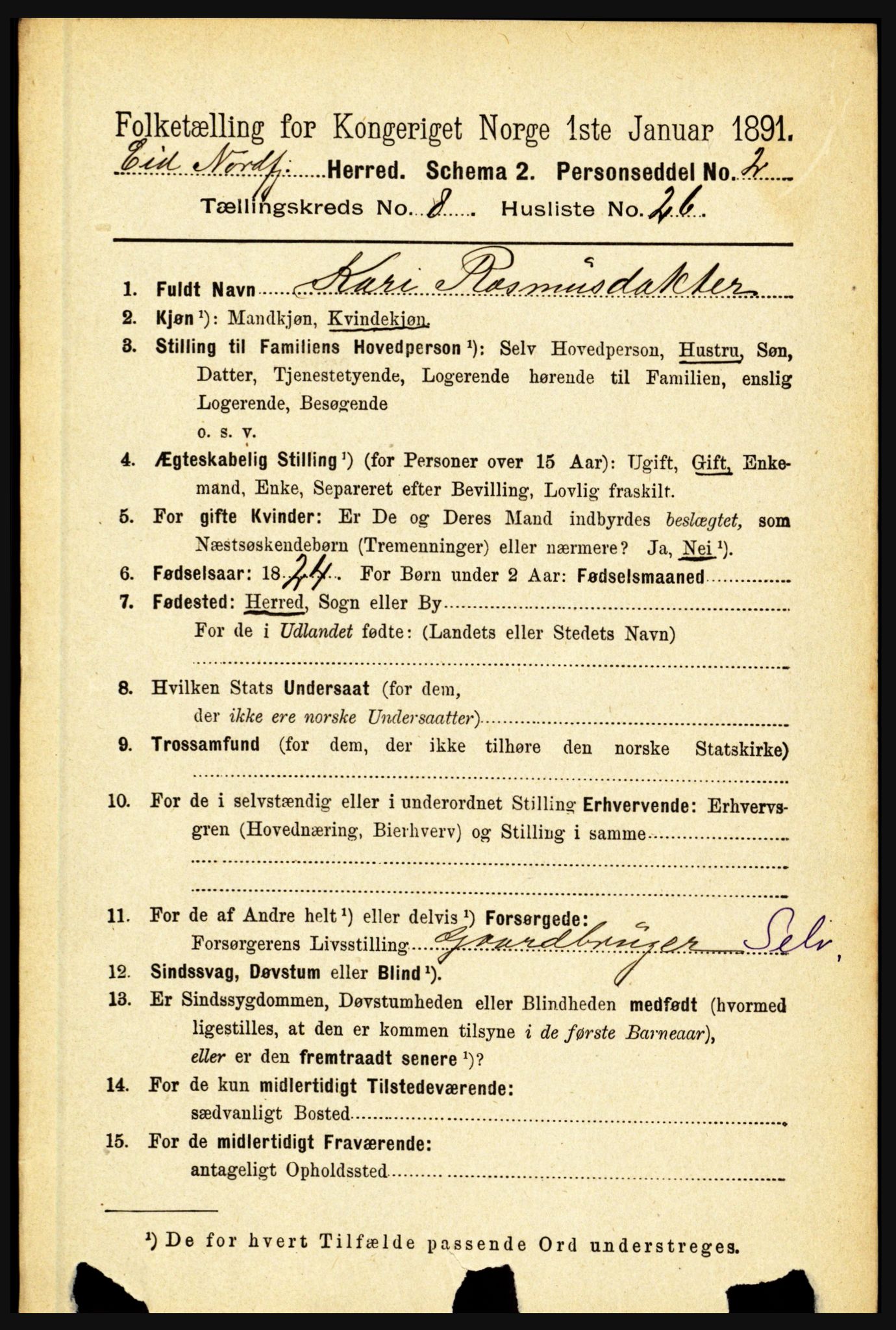 RA, 1891 census for 1443 Eid, 1891, p. 2143