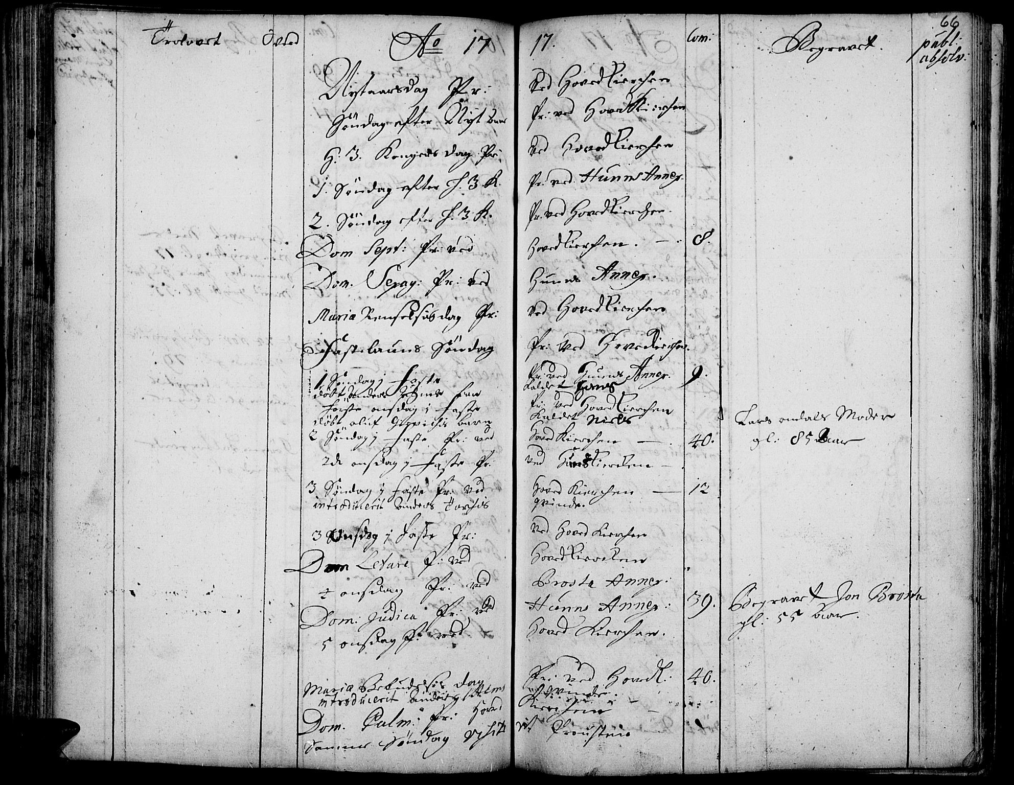 Vardal prestekontor, SAH/PREST-100/H/Ha/Haa/L0001: Parish register (official) no. 1, 1706-1748, p. 66