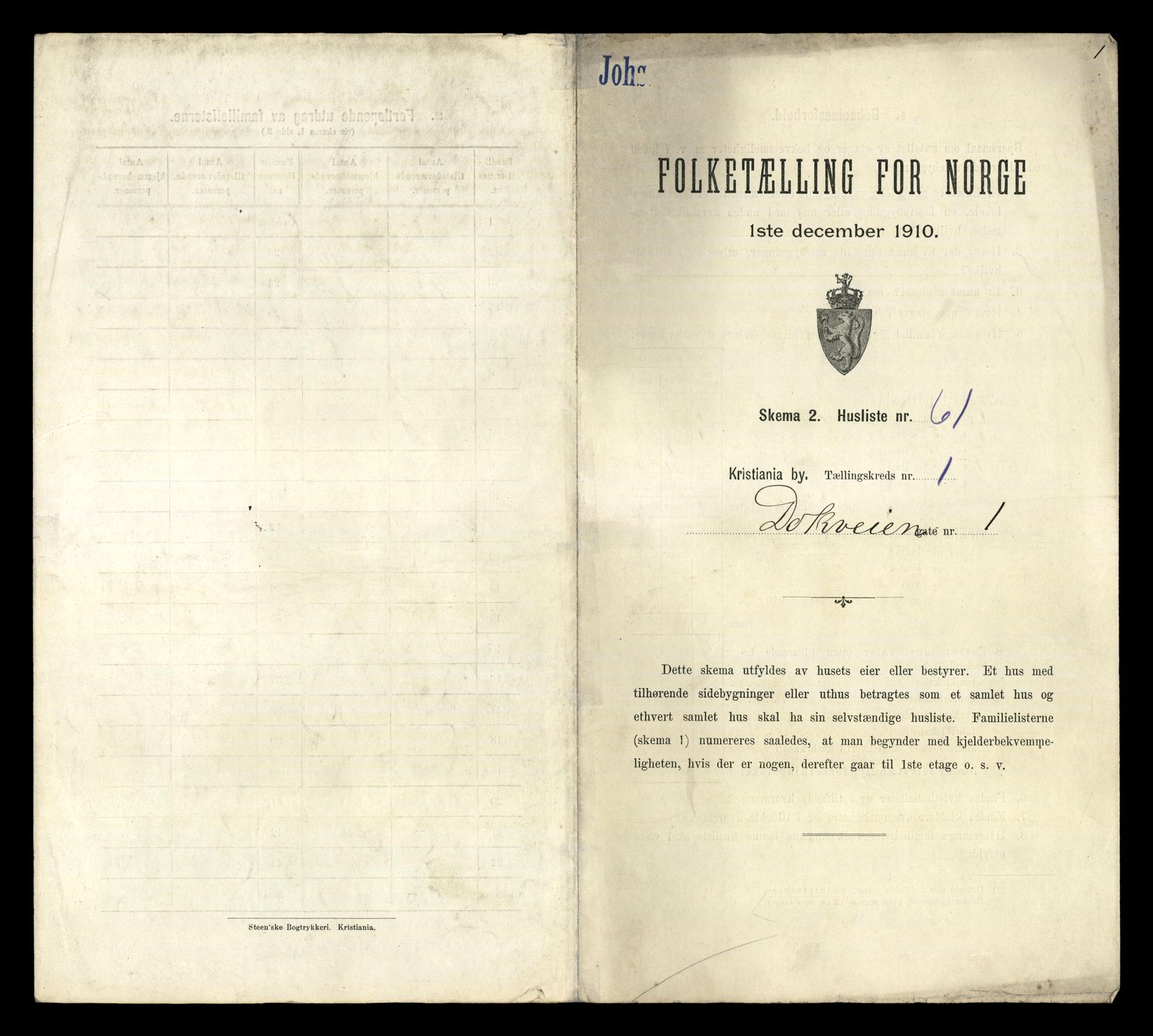 RA, 1910 census for Kristiania, 1910, p. 16497