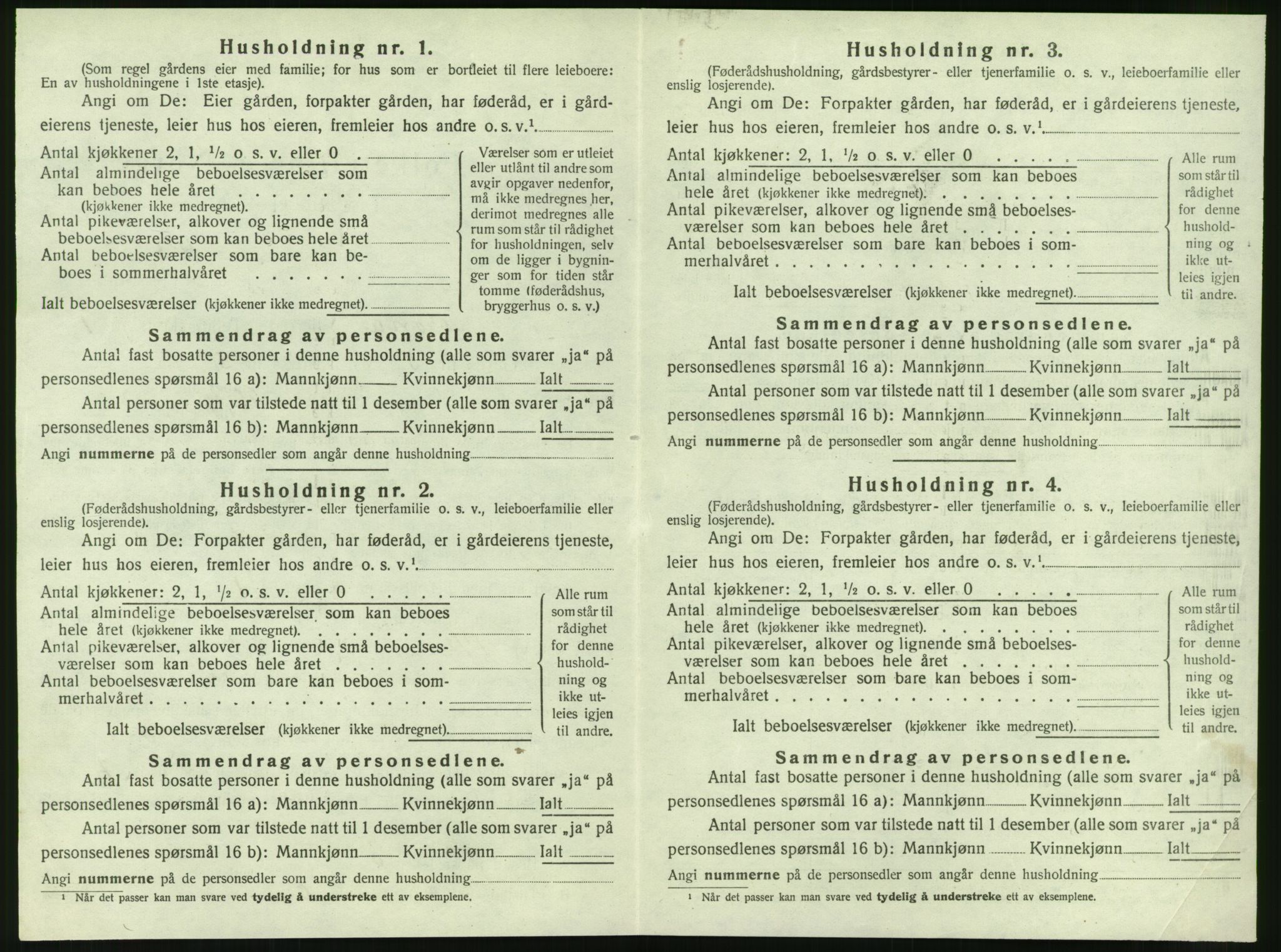 SAT, 1920 census for Nesna, 1920, p. 120