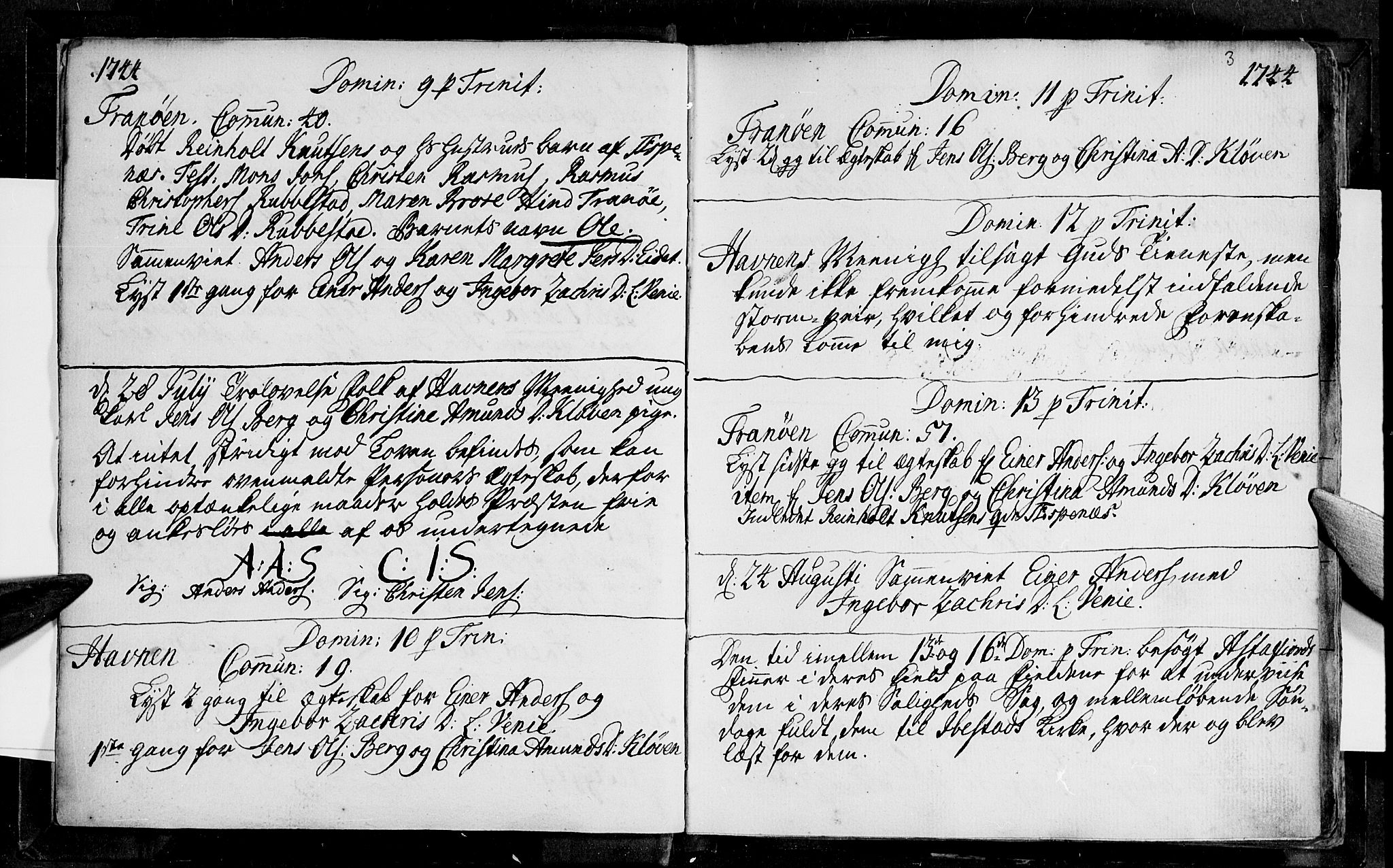 Ibestad sokneprestembete, SATØ/S-0077/H/Ha/Haa/L0001kirke: Parish register (official) no. 1, 1744-1757, p. 3