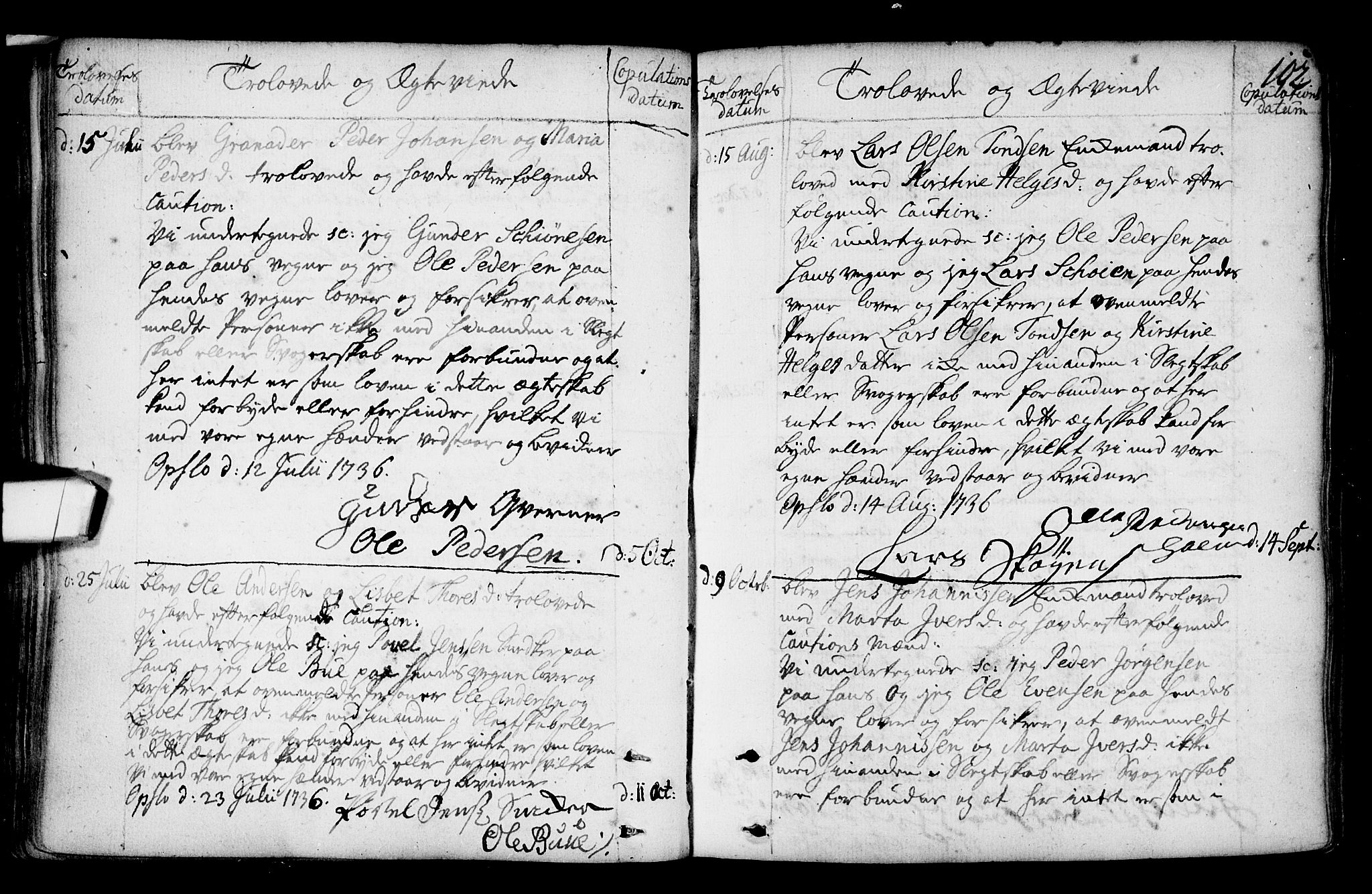 Gamlebyen prestekontor Kirkebøker, SAO/A-10884/F/Fa/L0001: Parish register (official) no. 1, 1734-1818, p. 102