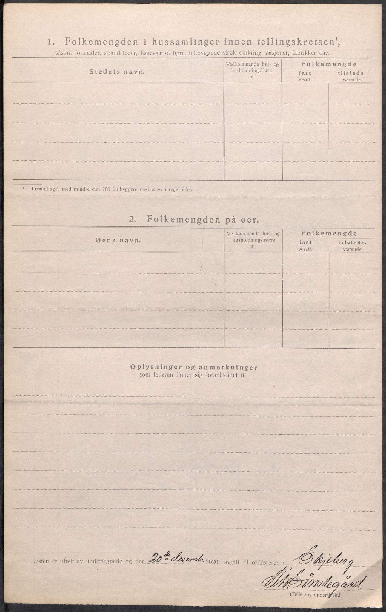 SAO, 1920 census for Skjeberg, 1920, p. 14