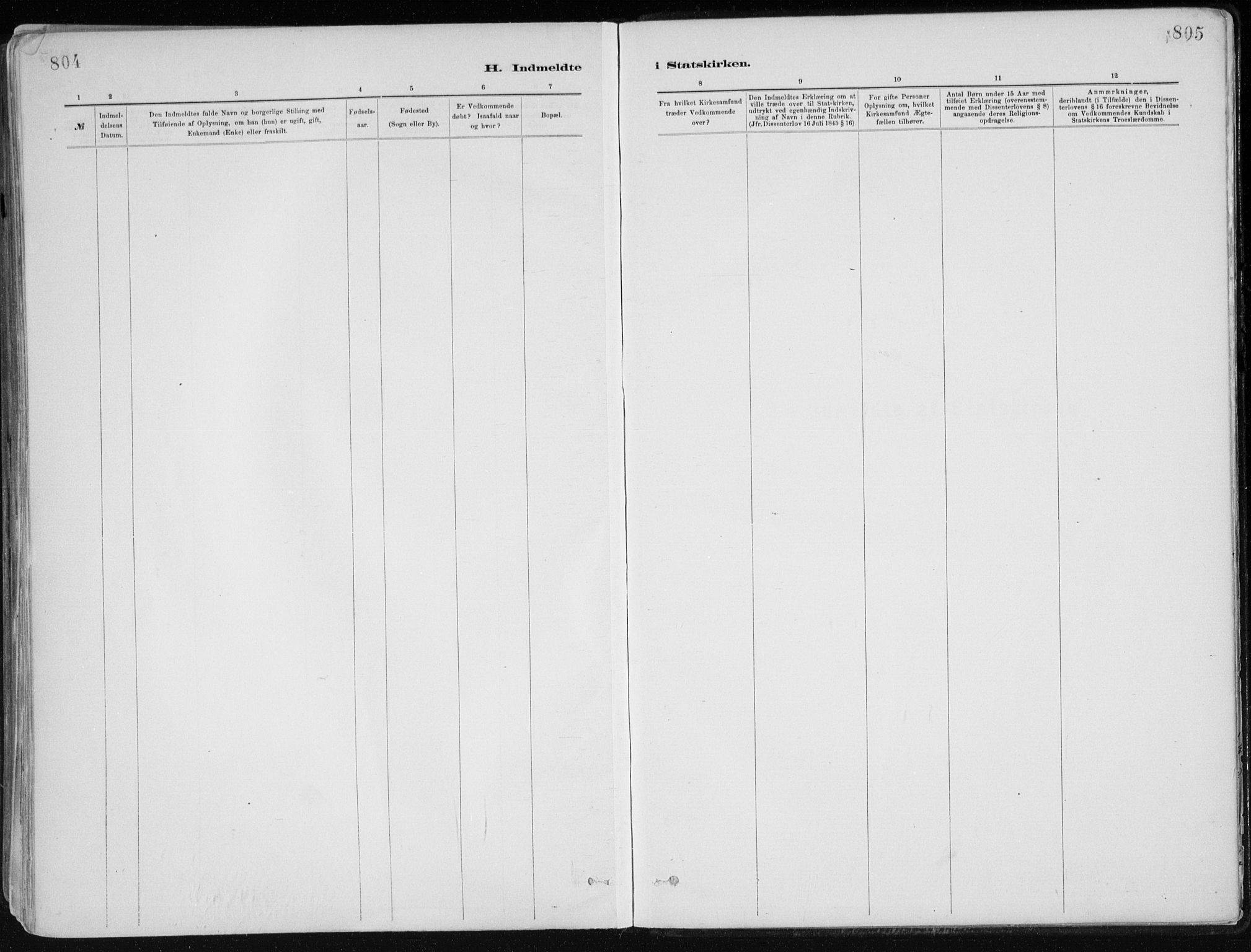 Dypvåg sokneprestkontor, AV/SAK-1111-0007/F/Fa/Faa/L0008: Parish register (official) no. A 8, 1885-1906, p. 804-805