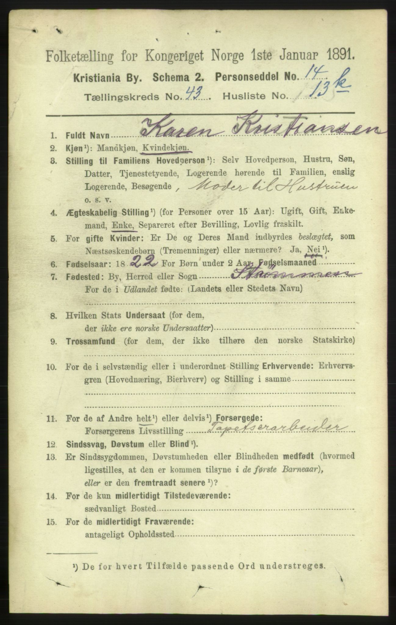 RA, 1891 census for 0301 Kristiania, 1891, p. 26570