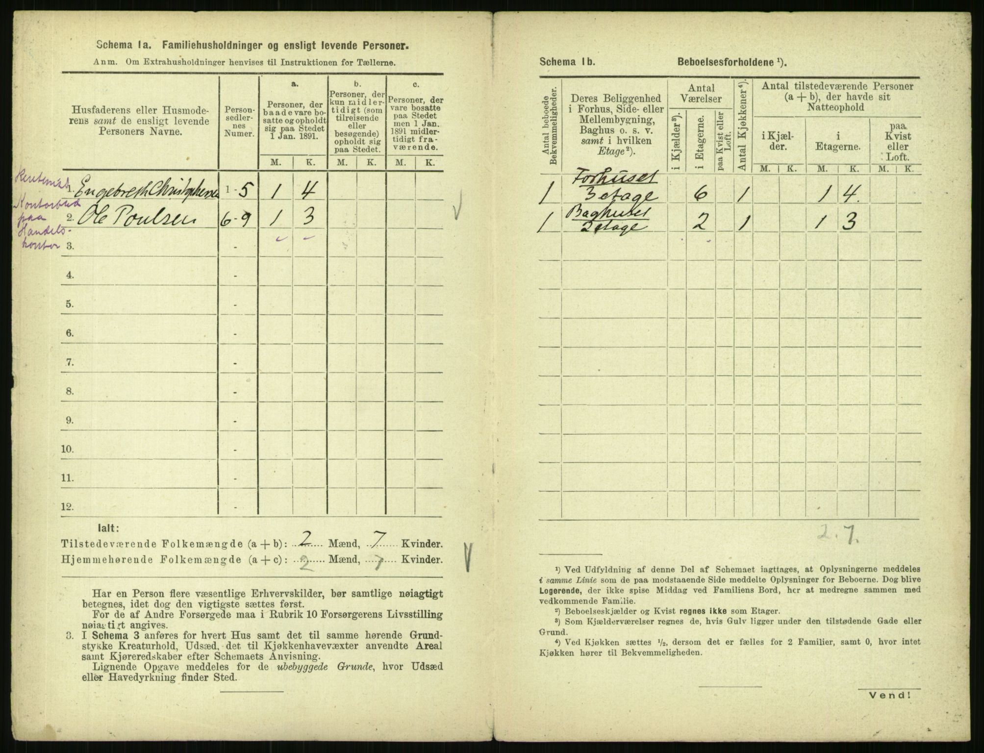 RA, 1891 census for 0301 Kristiania, 1891, p. 2515