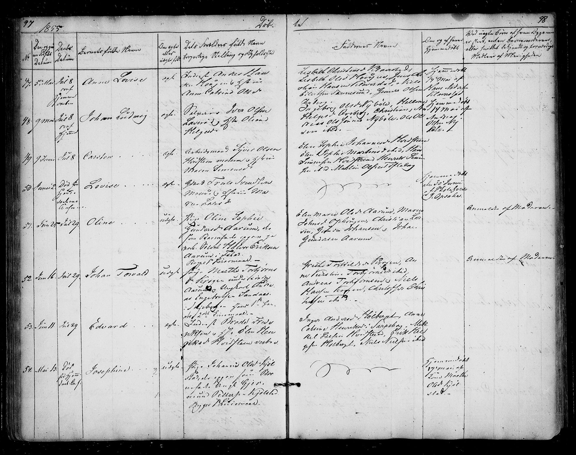 Borge prestekontor Kirkebøker, AV/SAO-A-10903/F/Fa/L0005: Parish register (official) no. I 5, 1848-1860, p. 97-98