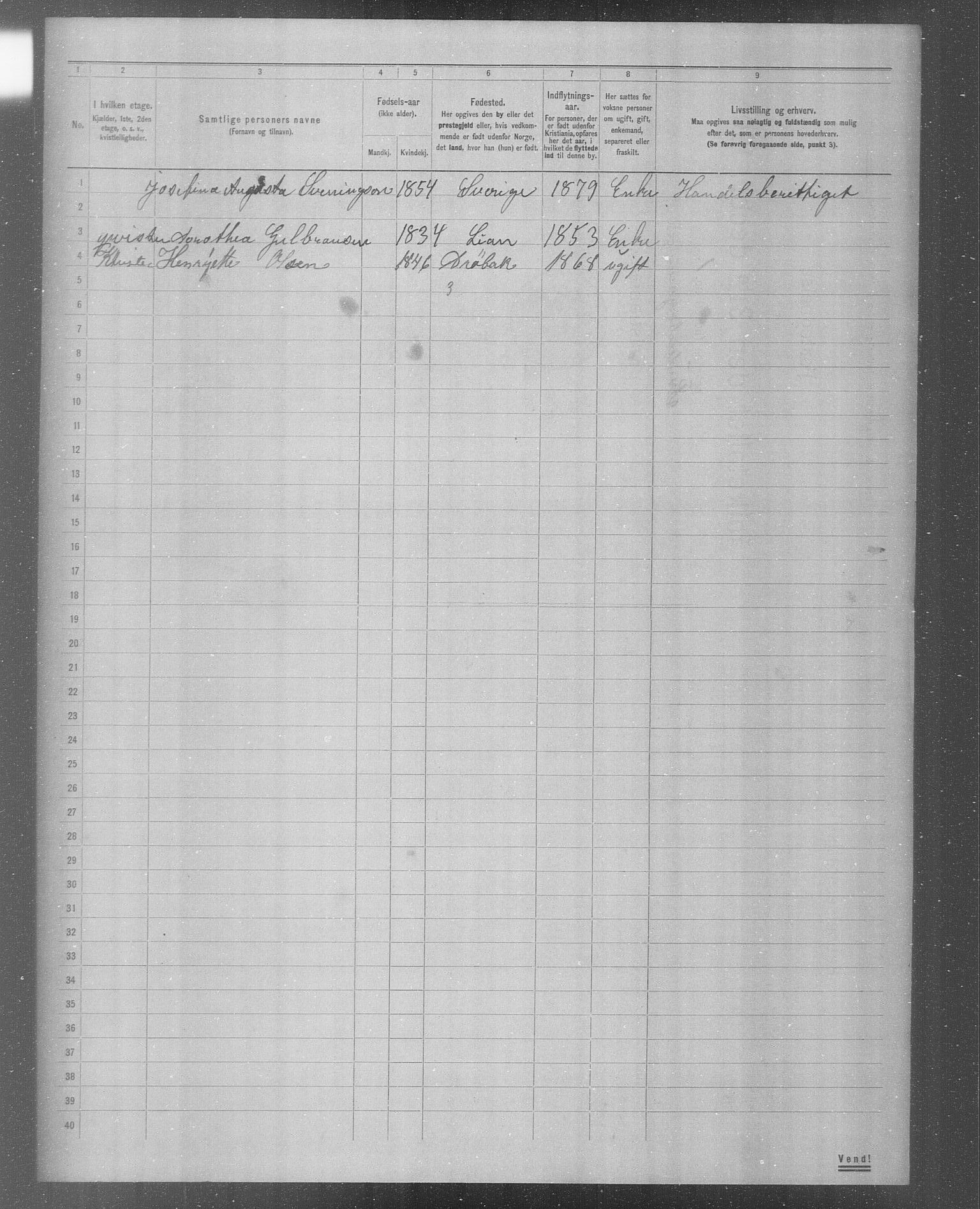 OBA, Municipal Census 1904 for Kristiania, 1904, p. 5184