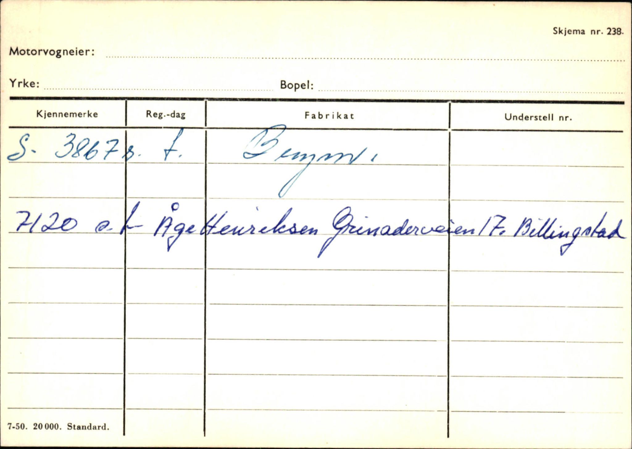 Statens vegvesen, Sogn og Fjordane vegkontor, SAB/A-5301/4/F/L0124: Eigarregister Sogndal A-U, 1945-1975, p. 2629