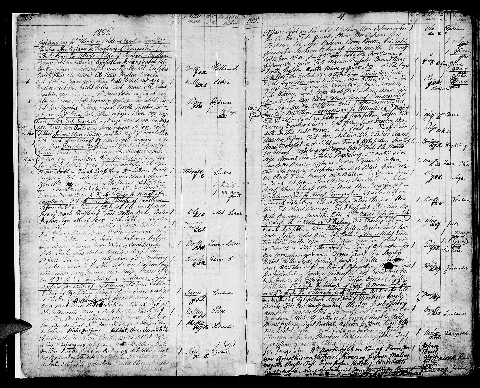 Ullensvang sokneprestembete, SAB/A-78701/H/Haa: Parish register (official) no. A 8, 1804-1835, p. 4