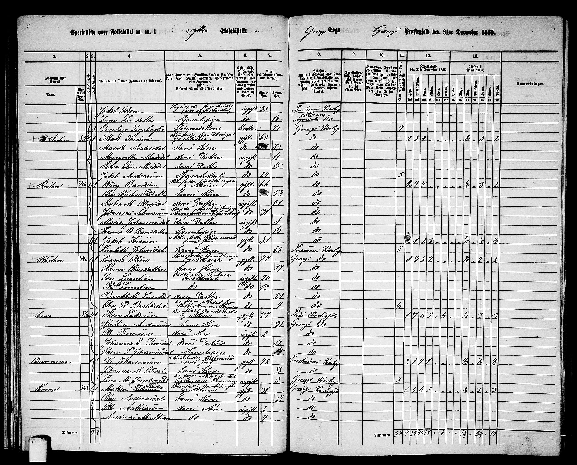 RA, 1865 census for Grong, 1865, p. 37