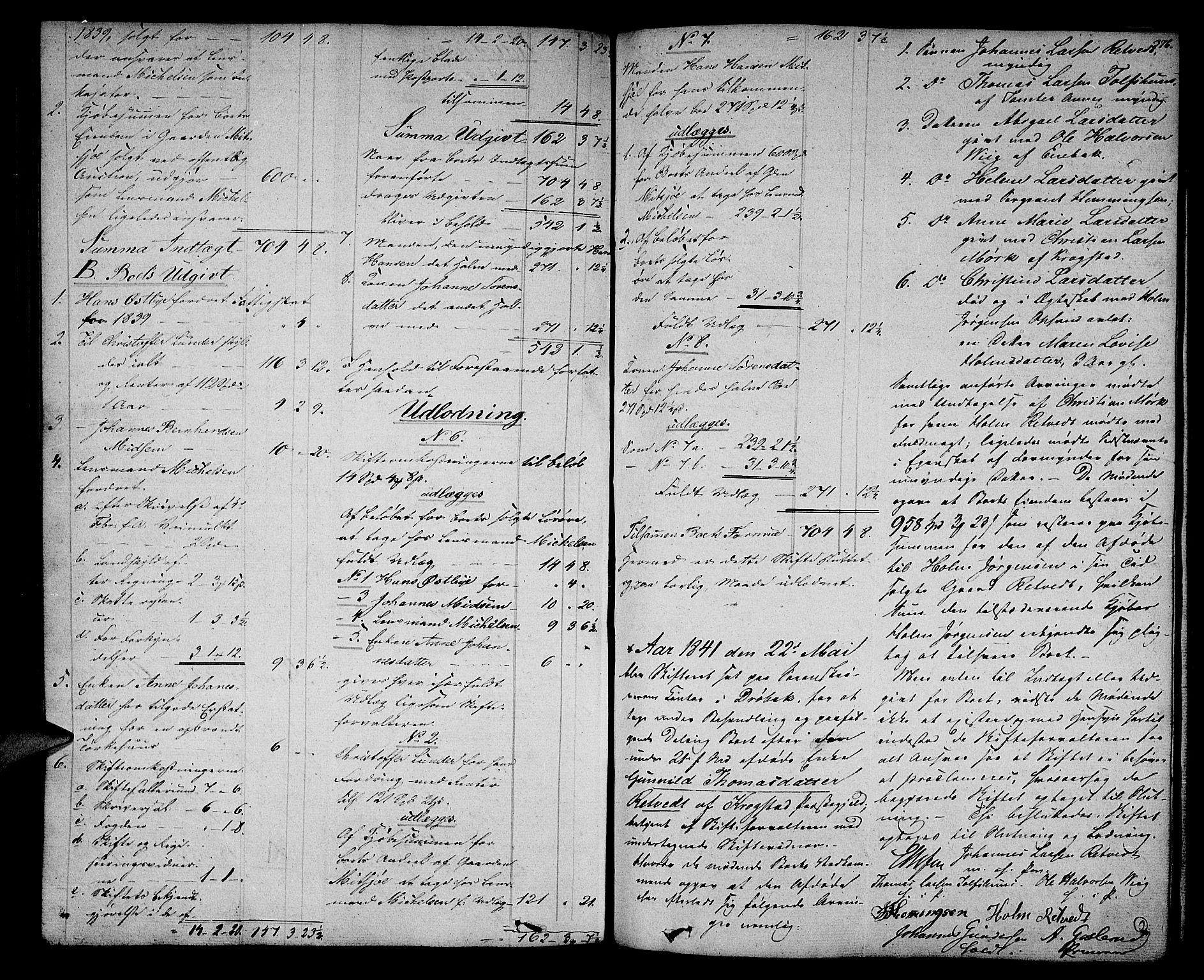 Follo sorenskriveri, AV/SAO-A-10274/H/Hb/L0017: Skifteprotokoll, 1836-1843, p. 375b-376a