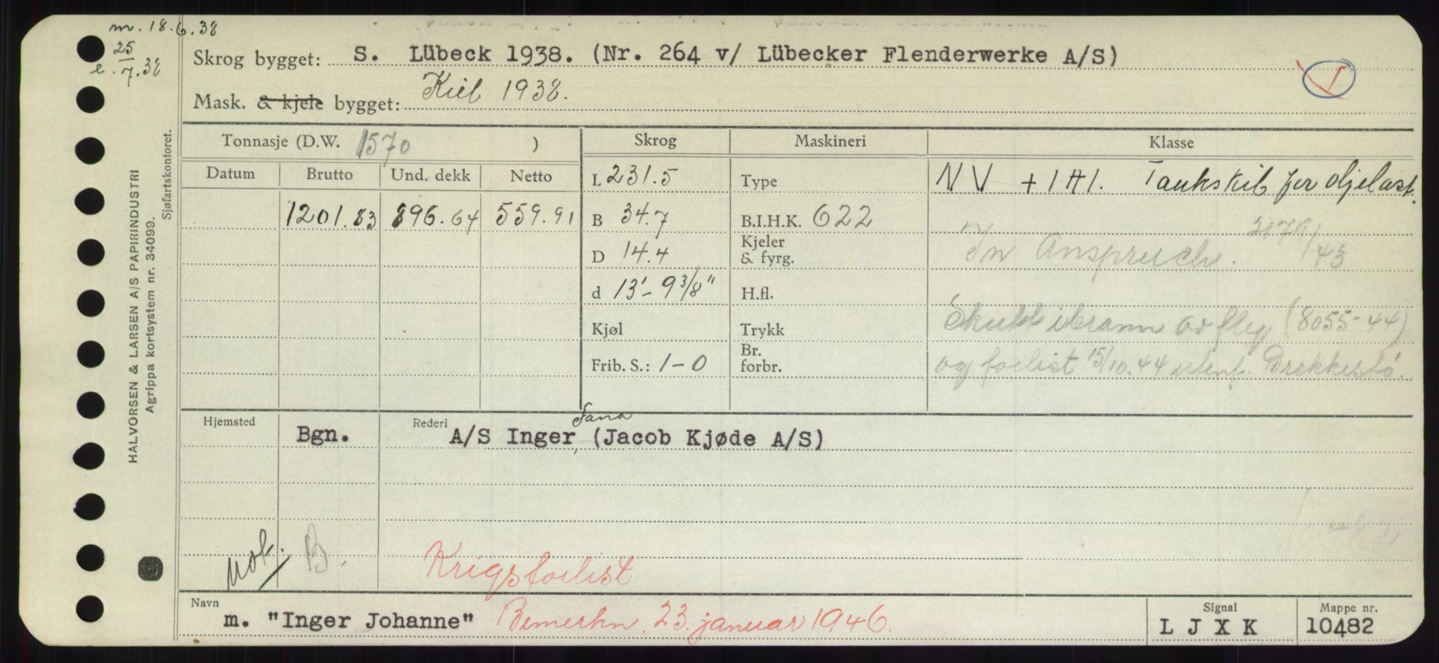 Sjøfartsdirektoratet med forløpere, Skipsmålingen, AV/RA-S-1627/H/Hd/L0018: Fartøy, I, p. 137