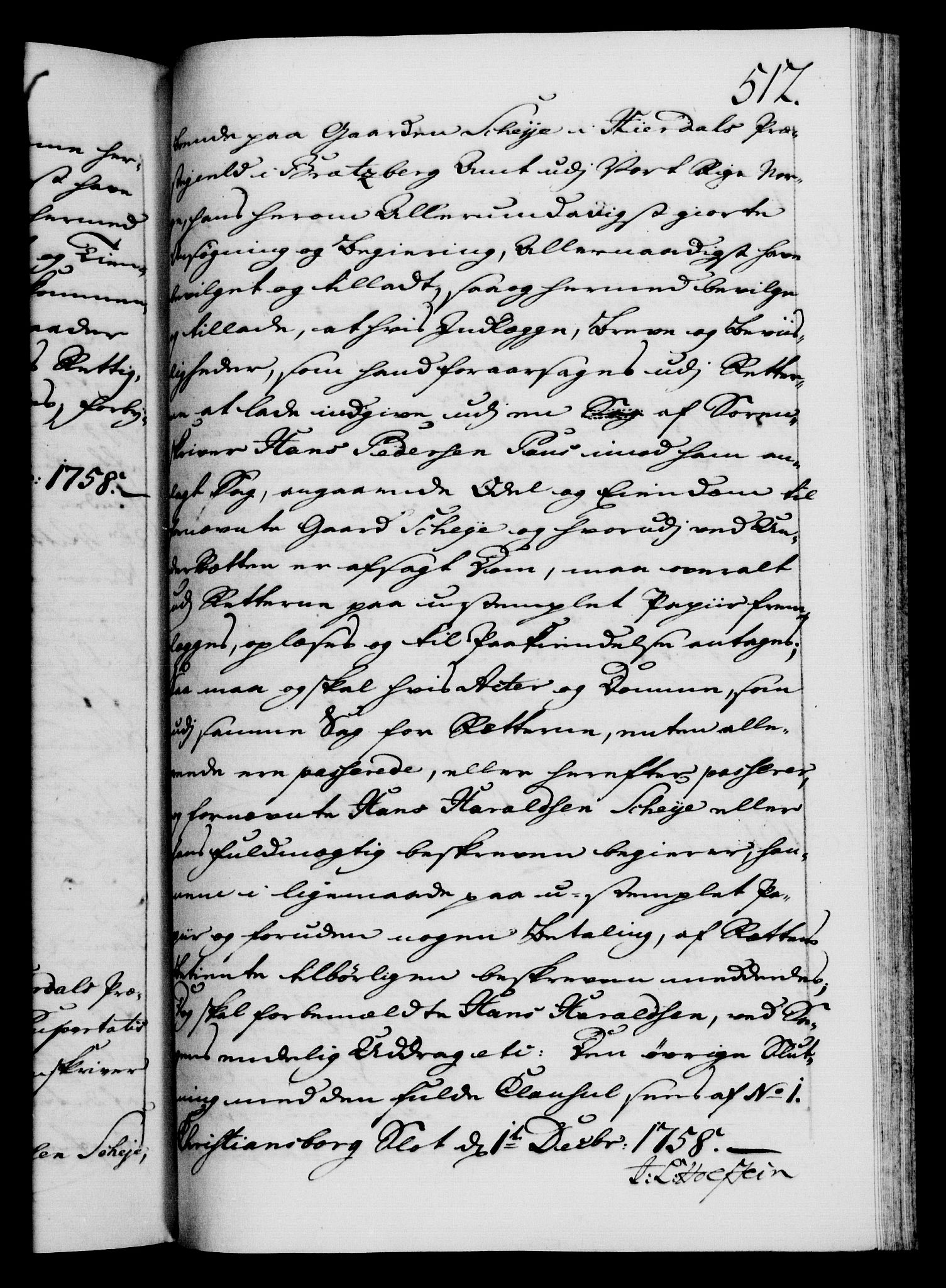 Danske Kanselli 1572-1799, RA/EA-3023/F/Fc/Fca/Fcaa/L0040: Norske registre, 1757-1759, p. 512a