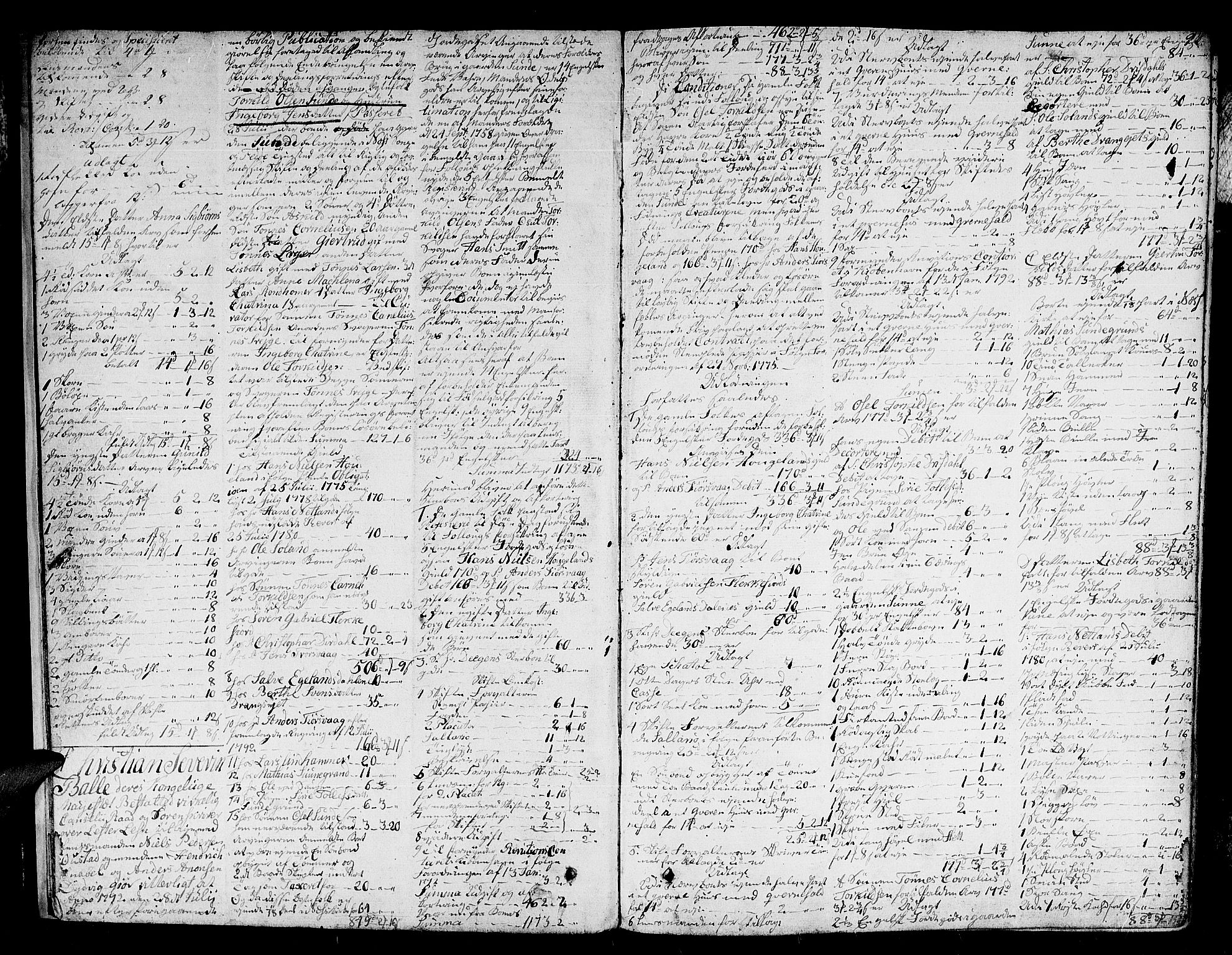 Lister sorenskriveri, AV/SAK-1221-0003/H/Hc/L0046: Skifteprotokoll nr 36c med register, 1792-1829, p. 8b-9a