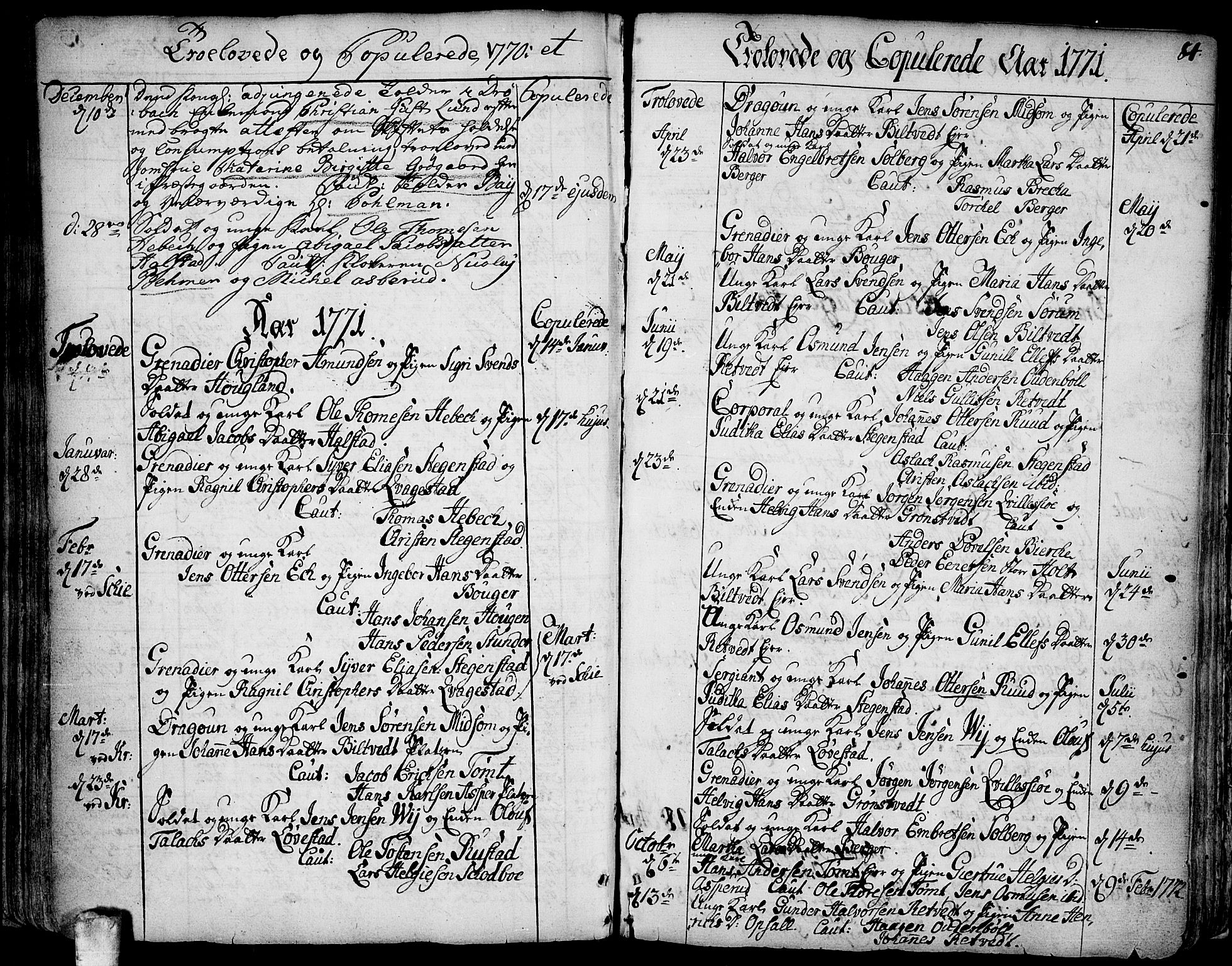 Kråkstad prestekontor Kirkebøker, SAO/A-10125a/F/Fa/L0001: Parish register (official) no. I 1, 1736-1785, p. 84