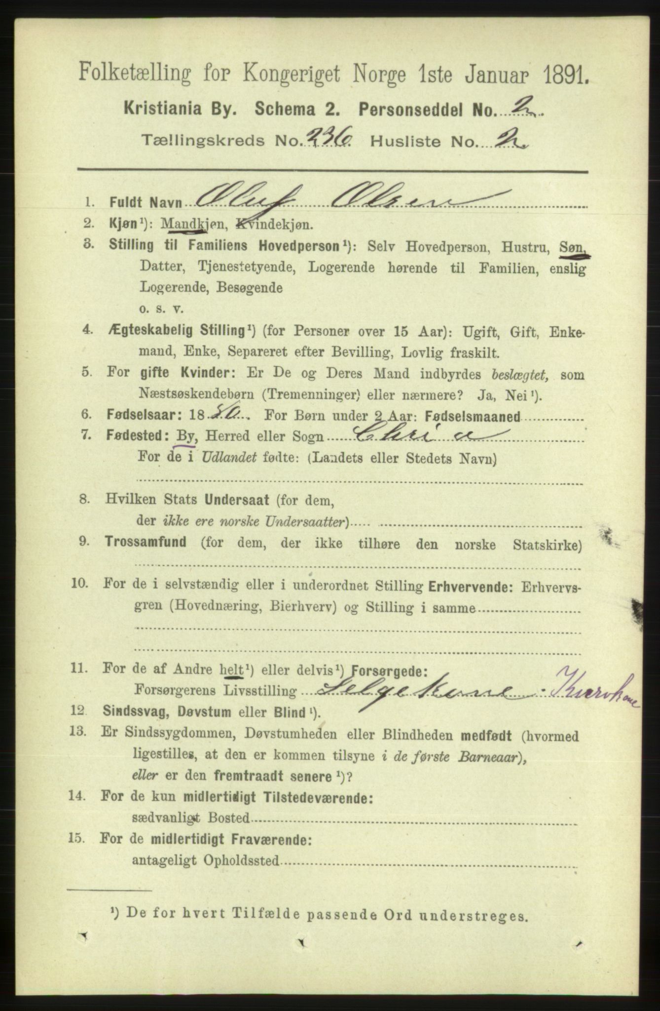 RA, 1891 census for 0301 Kristiania, 1891, p. 144010