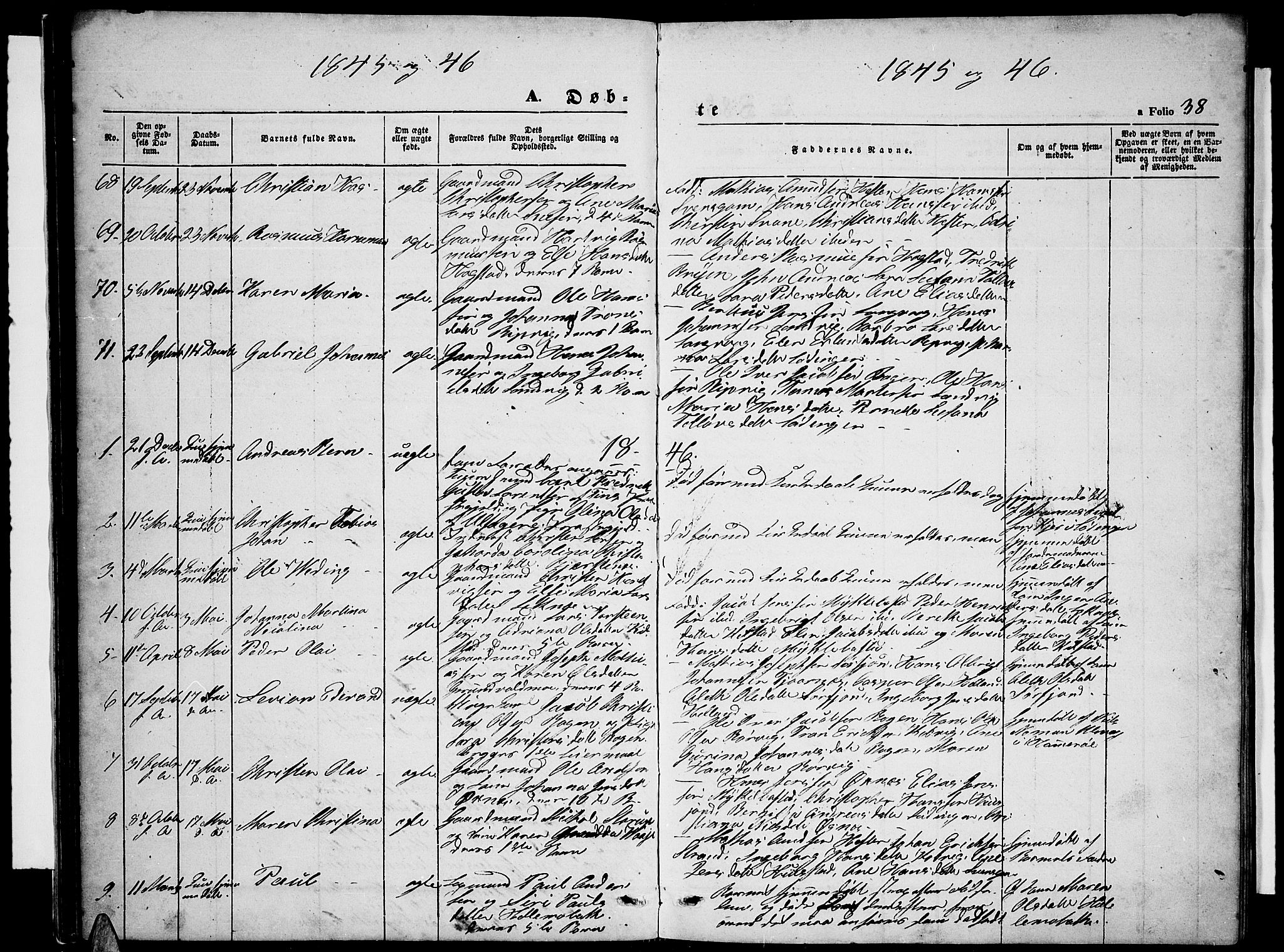 Ministerialprotokoller, klokkerbøker og fødselsregistre - Nordland, AV/SAT-A-1459/872/L1045: Parish register (copy) no. 872C01, 1840-1851, p. 38