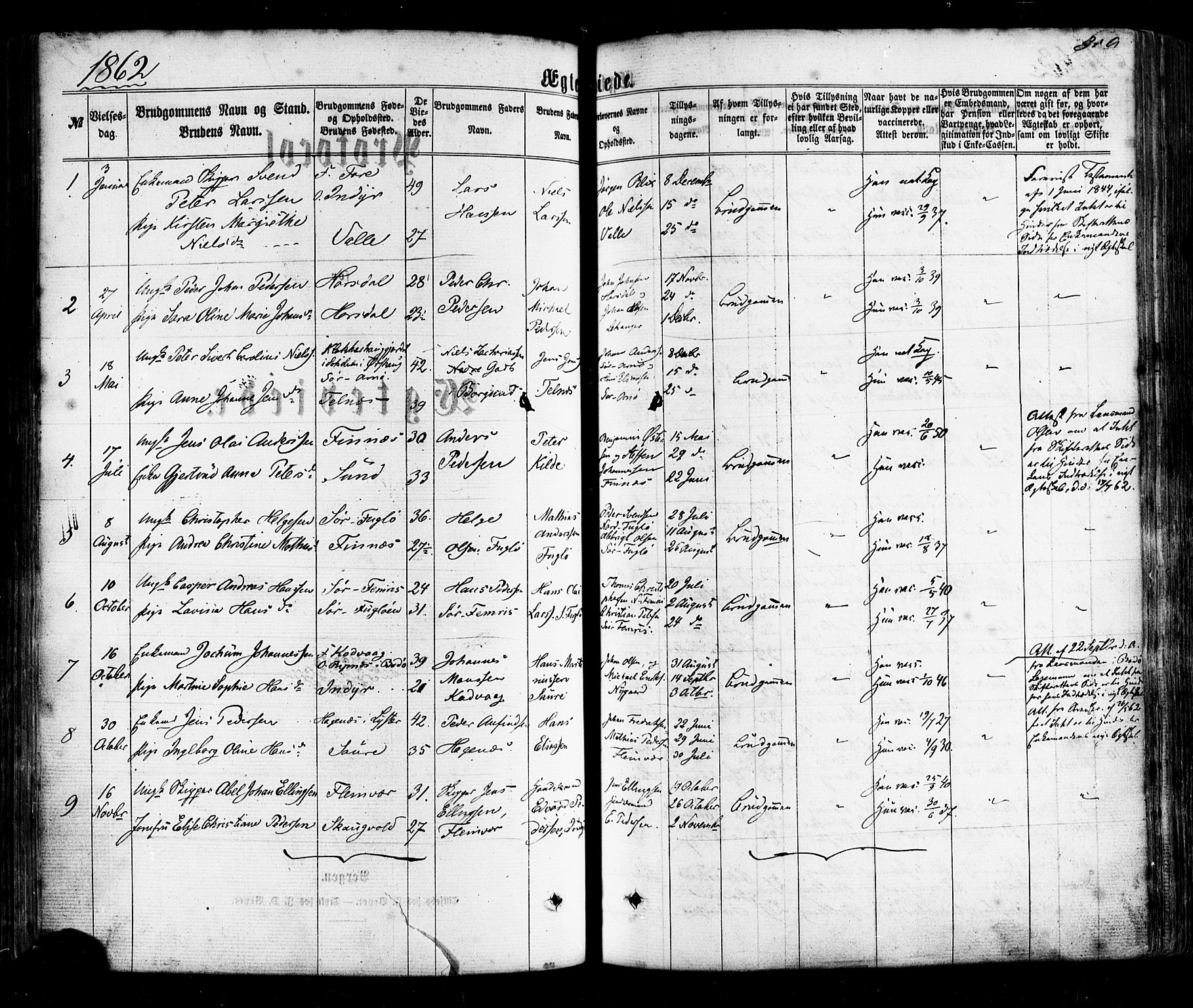 Ministerialprotokoller, klokkerbøker og fødselsregistre - Nordland, SAT/A-1459/805/L0098: Parish register (official) no. 805A05, 1862-1879, p. 318
