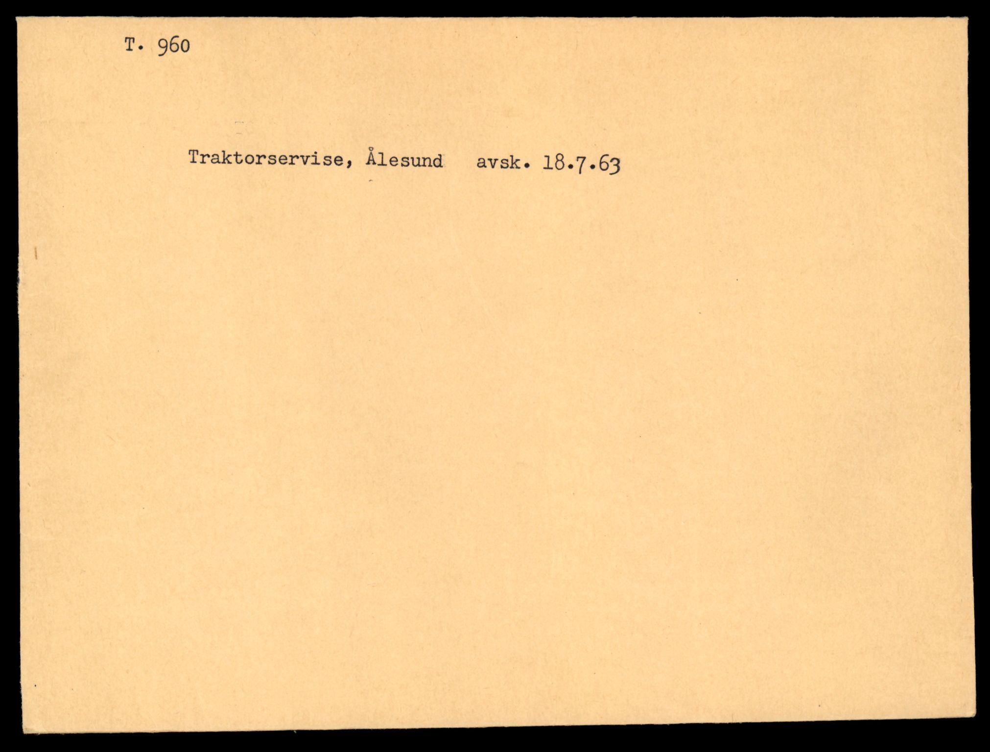 Møre og Romsdal vegkontor - Ålesund trafikkstasjon, SAT/A-4099/F/Fe/L0009: Registreringskort for kjøretøy T 896 - T 1049, 1927-1998, p. 921