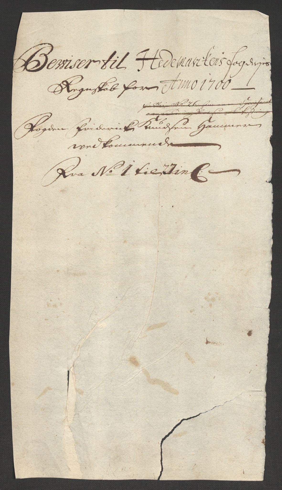 Rentekammeret inntil 1814, Reviderte regnskaper, Fogderegnskap, AV/RA-EA-4092/R16/L1039: Fogderegnskap Hedmark, 1700, p. 34