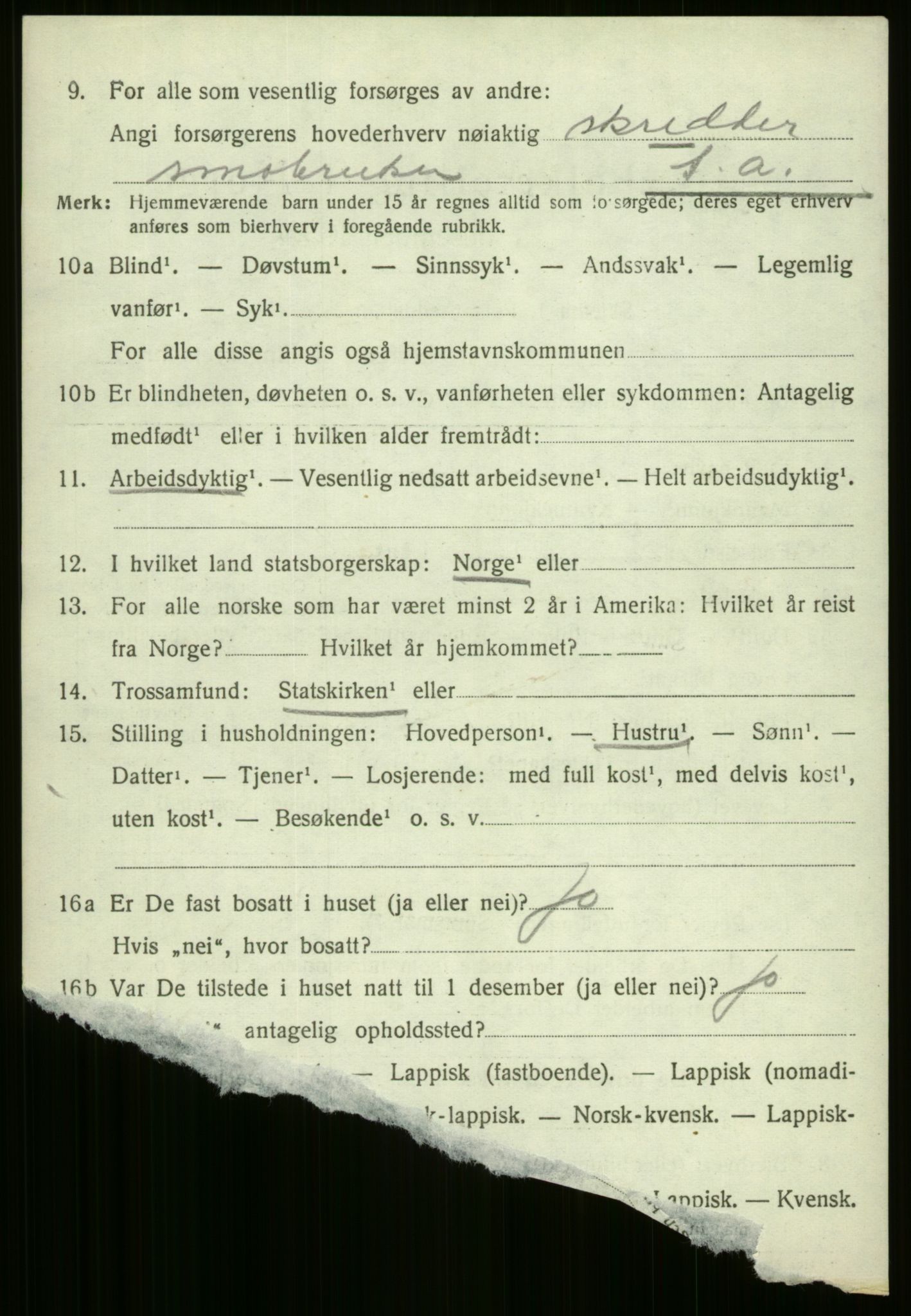 SATØ, 1920 census for Nordreisa, 1920, p. 2692