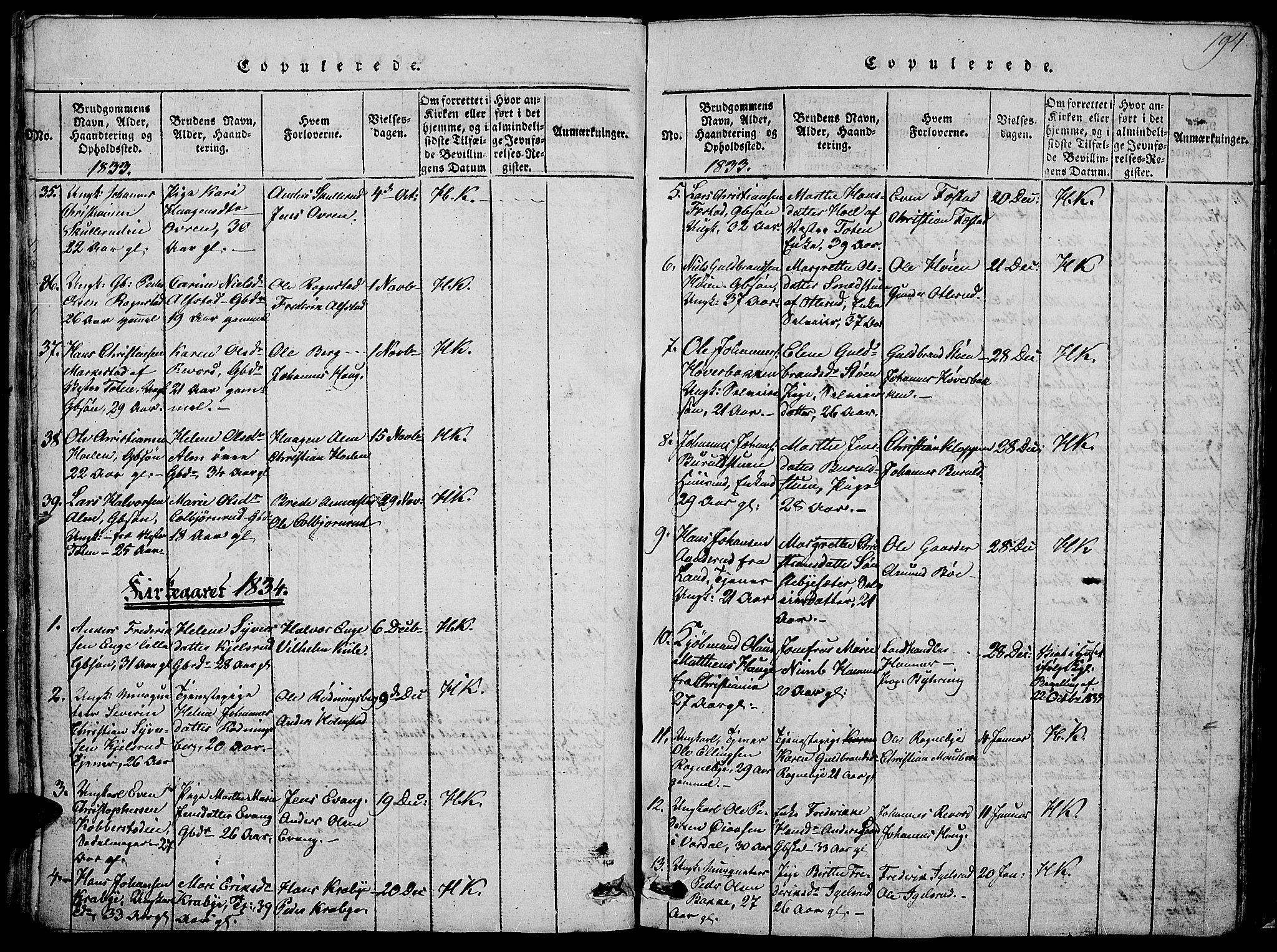 Østre Toten prestekontor, SAH/PREST-104/H/Ha/Hab/L0001: Parish register (copy) no. 1, 1827-1839, p. 194