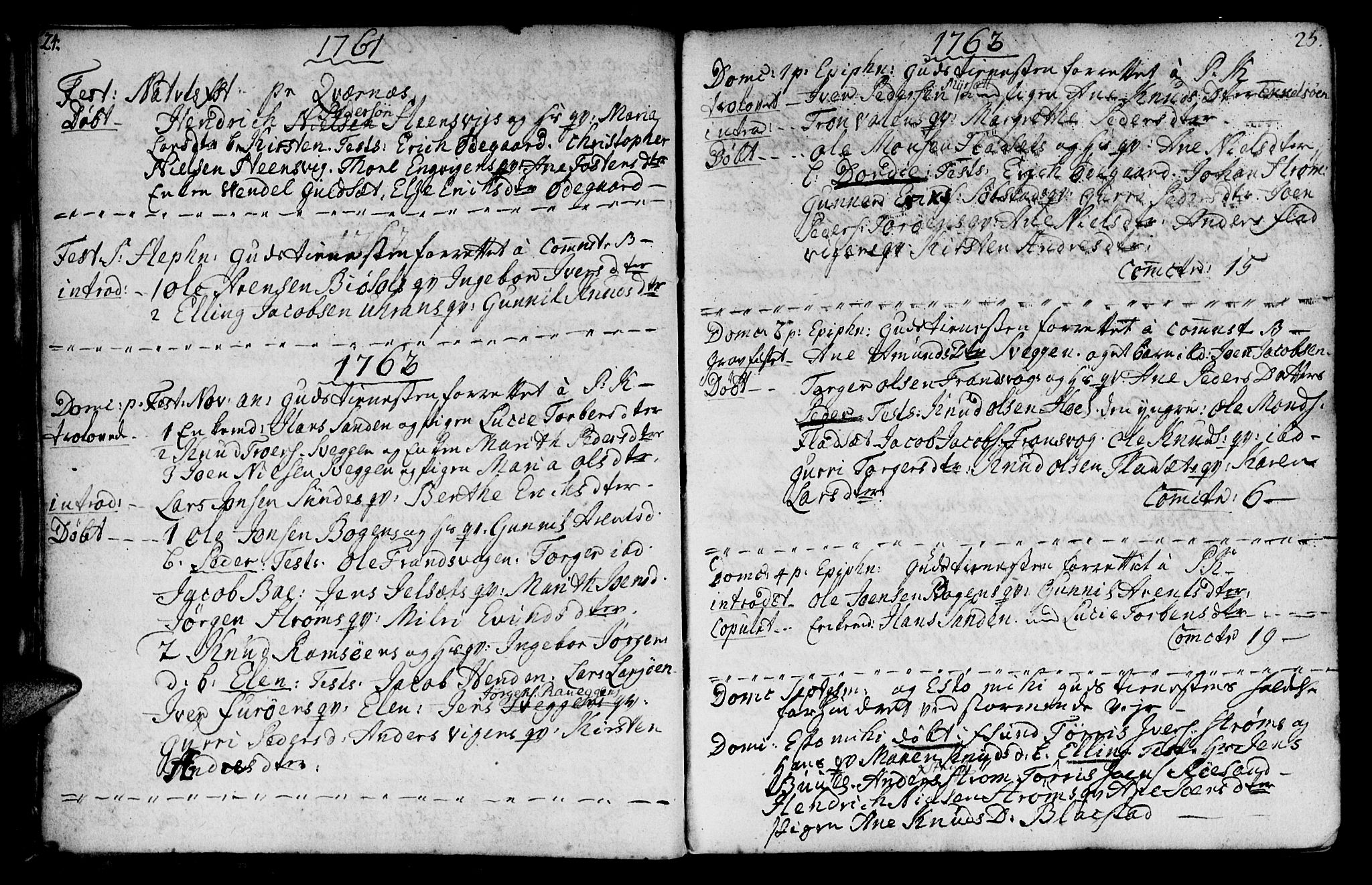 Ministerialprotokoller, klokkerbøker og fødselsregistre - Møre og Romsdal, SAT/A-1454/569/L0816: Parish register (official) no. 569A02, 1759-1805, p. 24-25