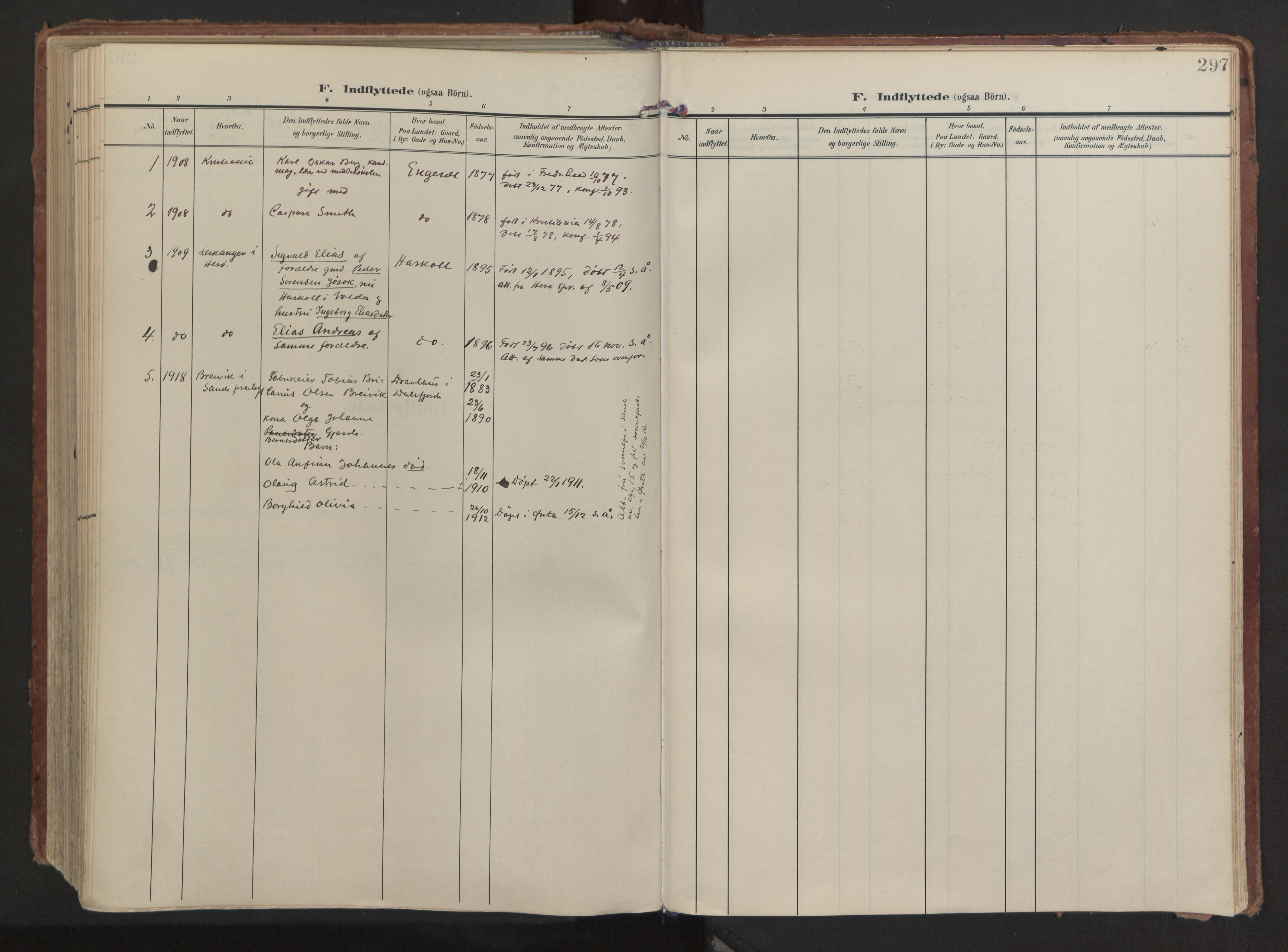 Ministerialprotokoller, klokkerbøker og fødselsregistre - Møre og Romsdal, AV/SAT-A-1454/511/L0144: Parish register (official) no. 511A11, 1906-1923, p. 297