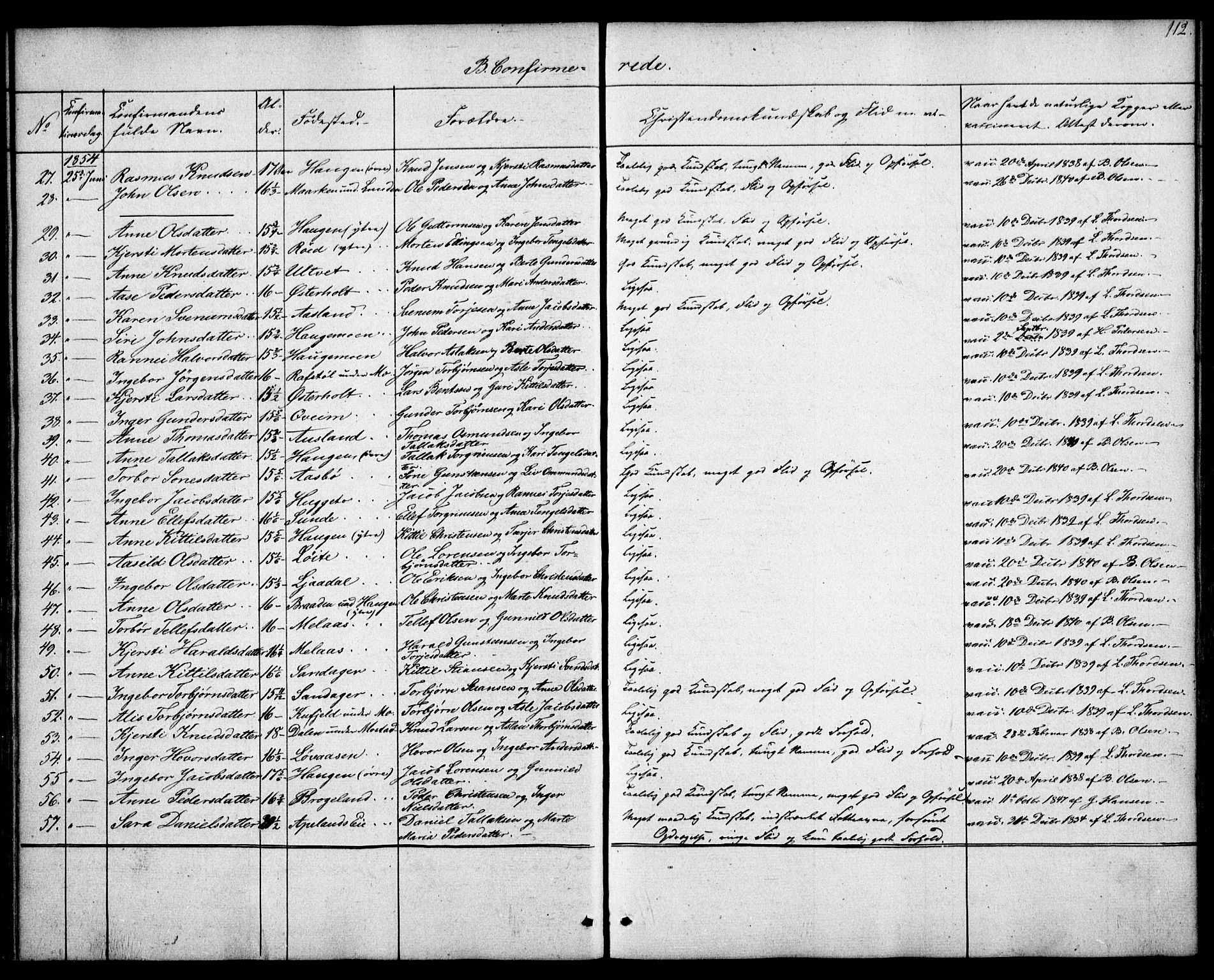 Gjerstad sokneprestkontor, AV/SAK-1111-0014/F/Fa/Faa/L0006: Parish register (official) no. A 6, 1841-1857, p. 112