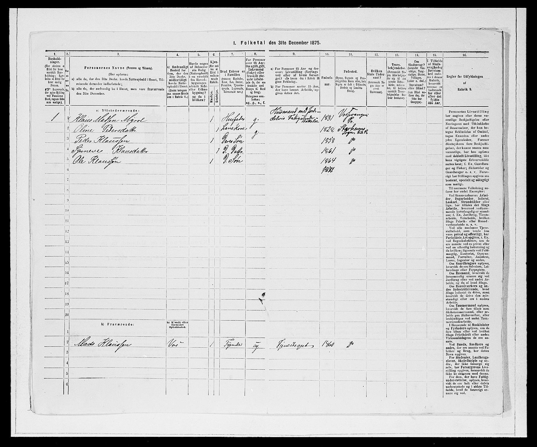 SAB, 1875 Census for 1443P Eid, 1875, p. 974