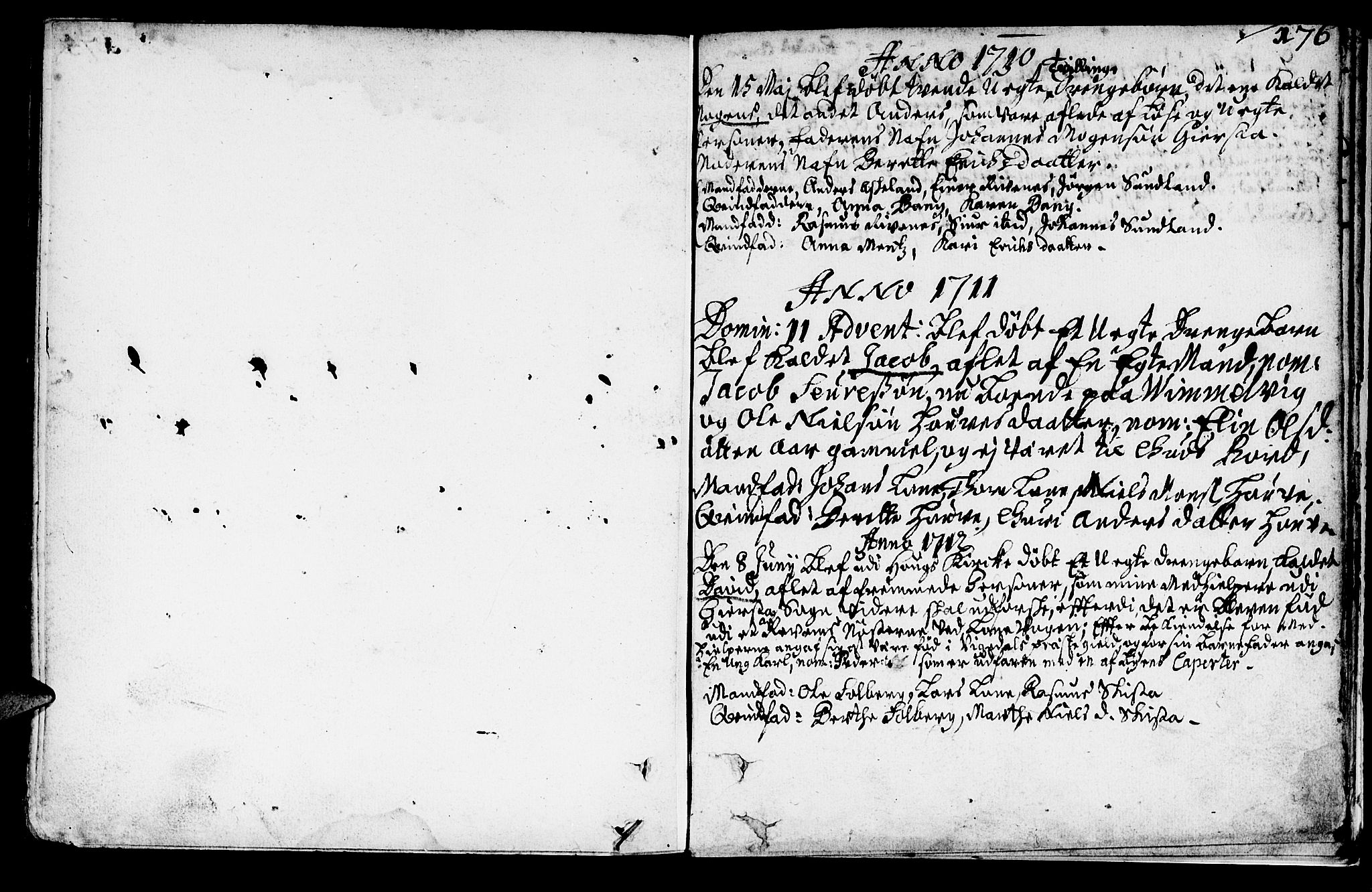 Haus sokneprestembete, AV/SAB-A-75601/H/Haa: Parish register (official) no. A 1, 1691-1712, p. 176