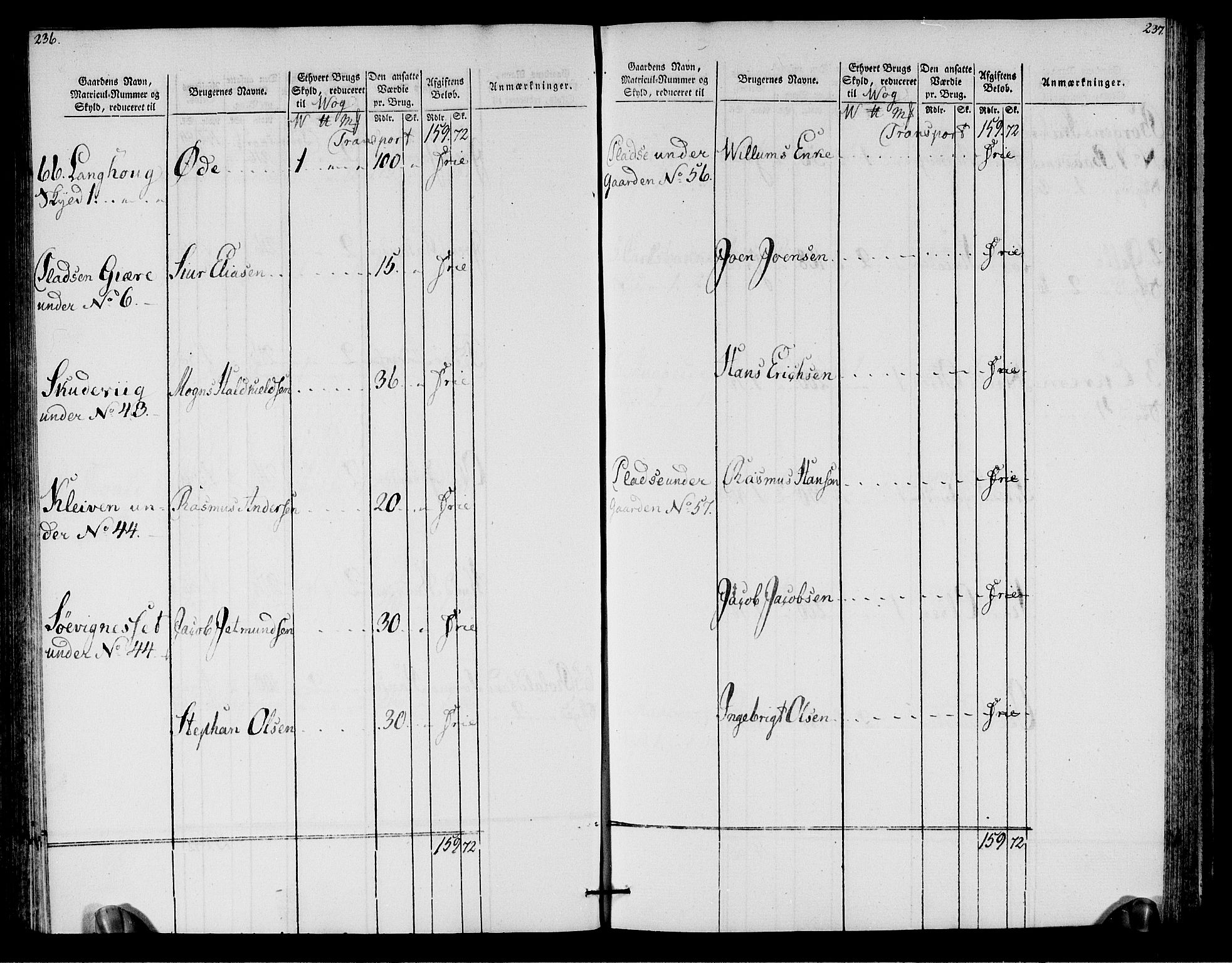 Rentekammeret inntil 1814, Realistisk ordnet avdeling, AV/RA-EA-4070/N/Ne/Nea/L0125a: Sunnmøre fogderi. Oppebørselsregister for fogderiets nordre del, 1803, p. 120