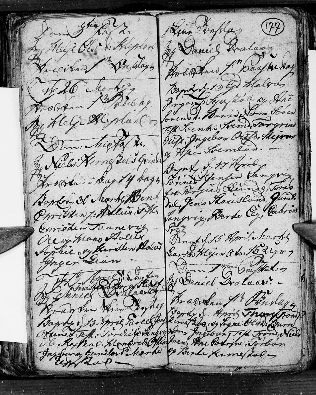 Søgne sokneprestkontor, SAK/1111-0037/F/Fb/Fbb/L0001: Parish register (copy) no. B 1, 1779-1802, p. 177