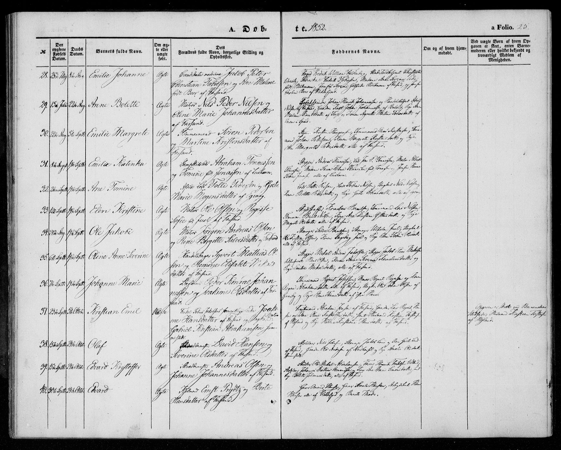 Farsund sokneprestkontor, AV/SAK-1111-0009/F/Fa/L0004: Parish register (official) no. A 4, 1847-1863, p. 25