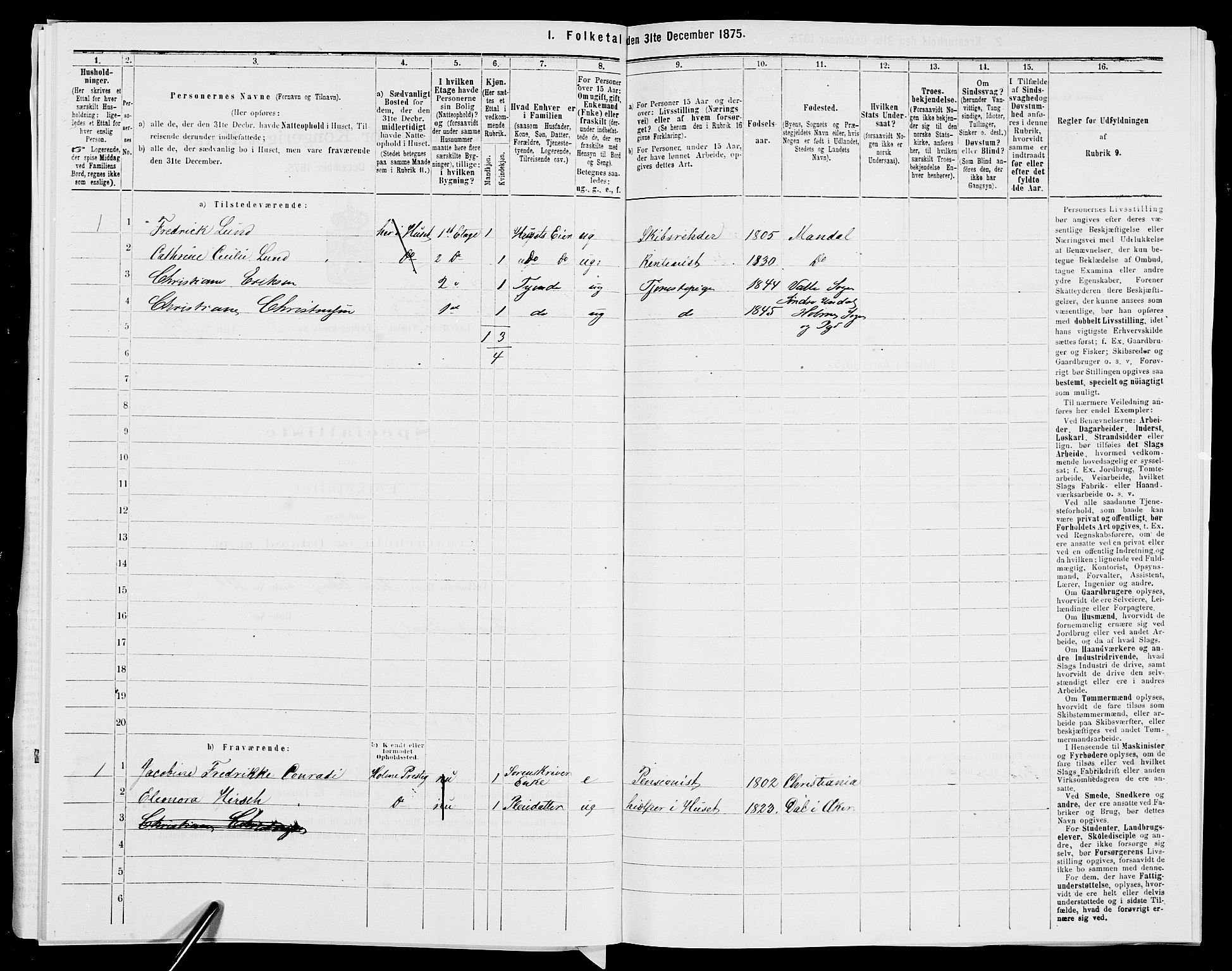 SAK, 1875 census for 1002B Mandal/Mandal, 1875, p. 180