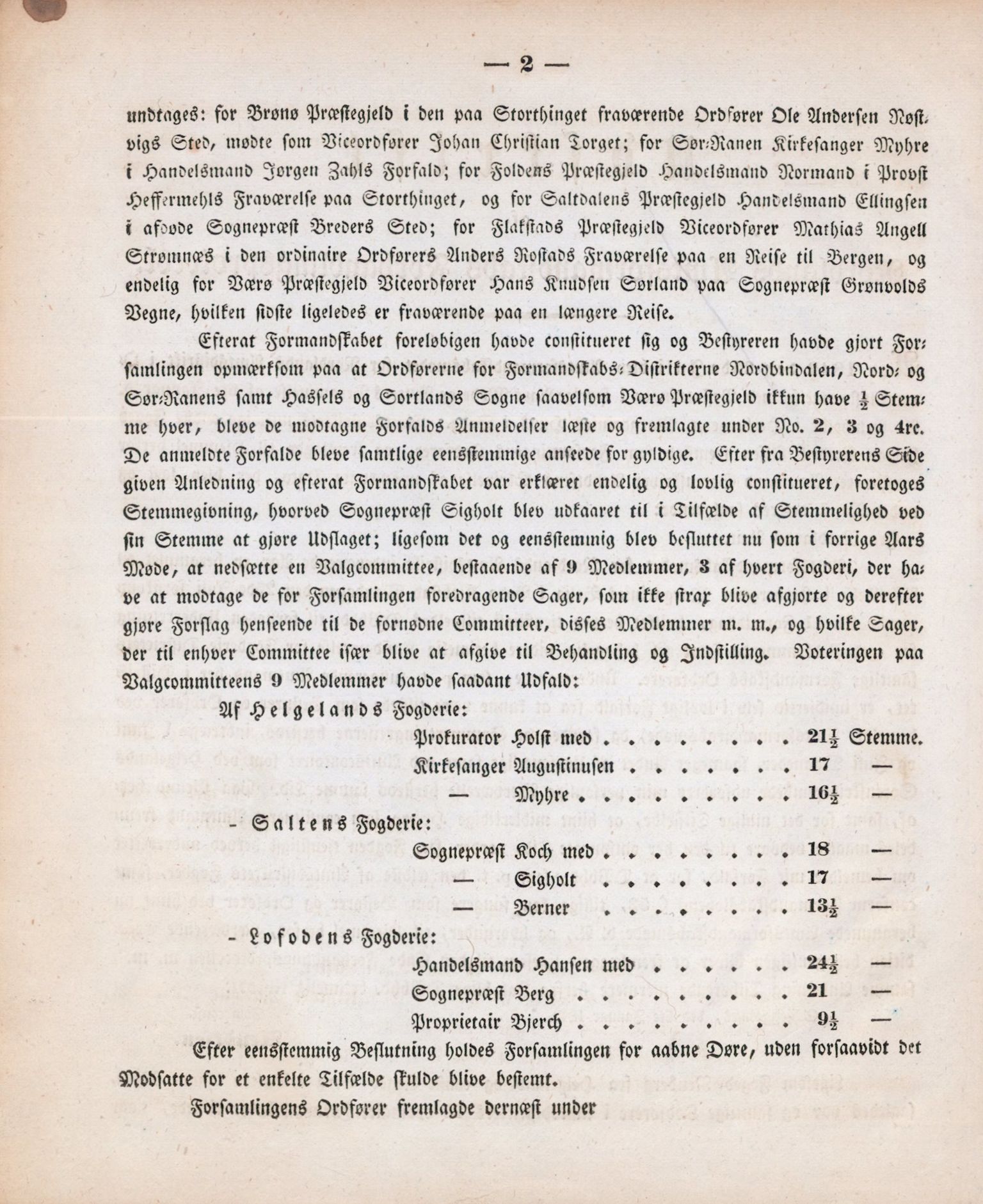 Nordland Fylkeskommune. Fylkestinget, AIN/NFK-17/176/A/Ac/L0002: Fylkestingsforhandlinger 1839-1848, 1839-1848