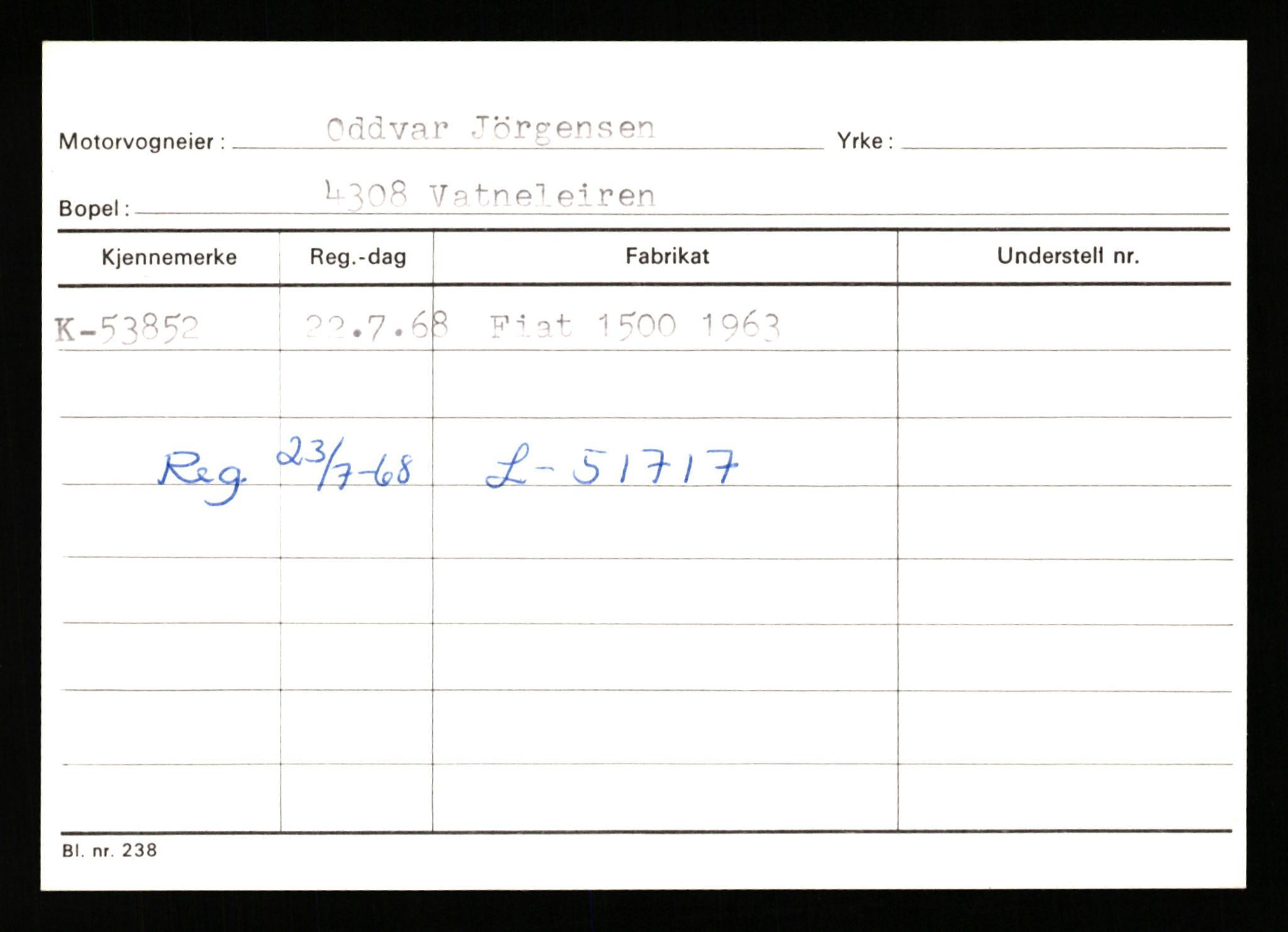 Stavanger trafikkstasjon, SAST/A-101942/0/G/L0007: Registreringsnummer: 49019 - 67460, 1930-1971, p. 1293