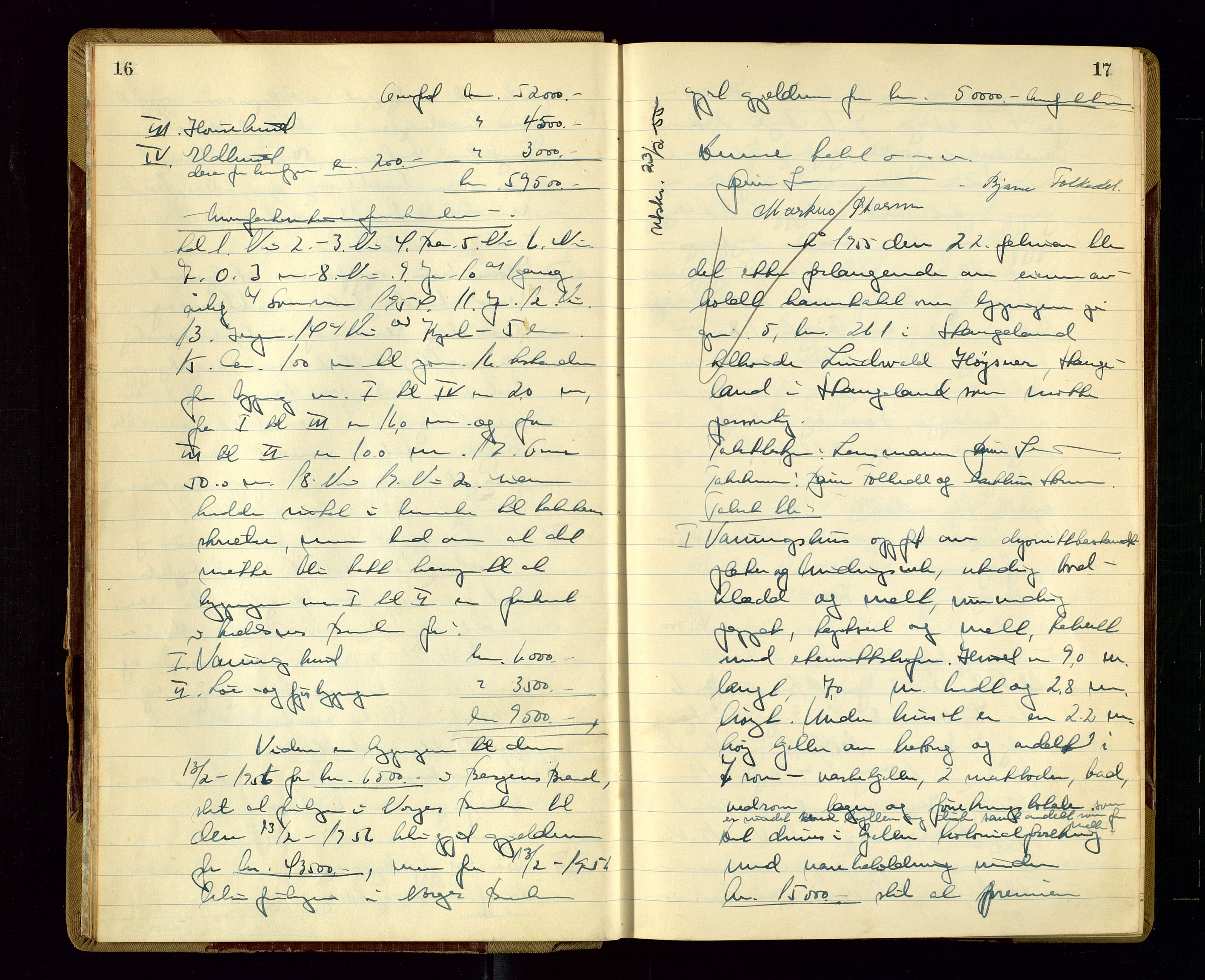 Avaldsnes lensmannskontor, AV/SAST-A-100286/Goa/L0010: "Branntakstprotokoll", 1955, p. 16-17
