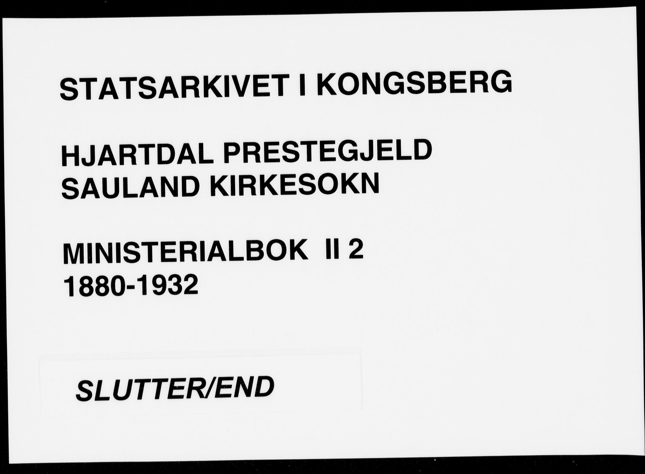 Hjartdal kirkebøker, SAKO/A-270/F/Fb/L0002: Parish register (official) no. II 2, 1880-1932