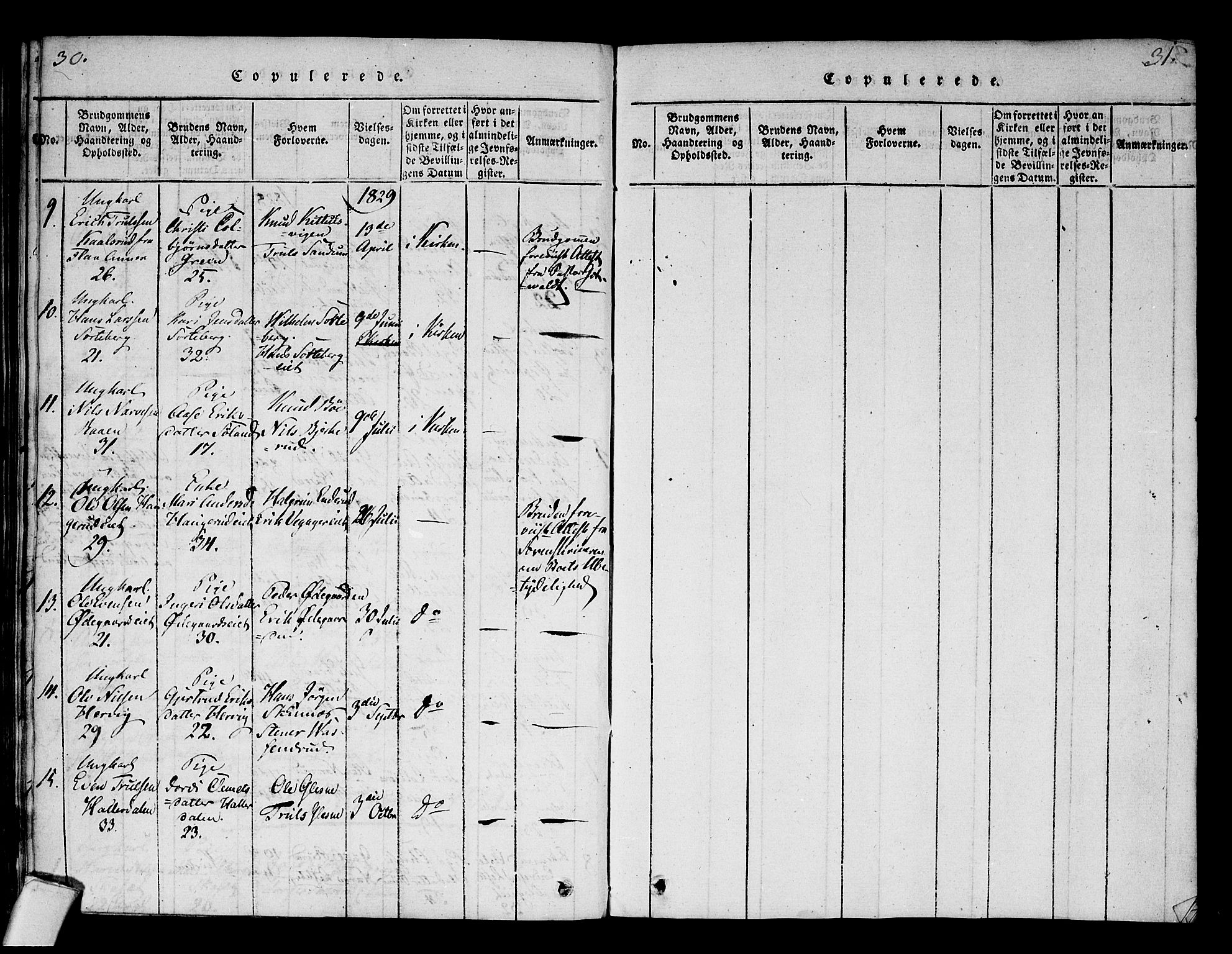 Krødsherad kirkebøker, AV/SAKO-A-19/F/Fa/L0001: Parish register (official) no. 1, 1815-1829, p. 30-31