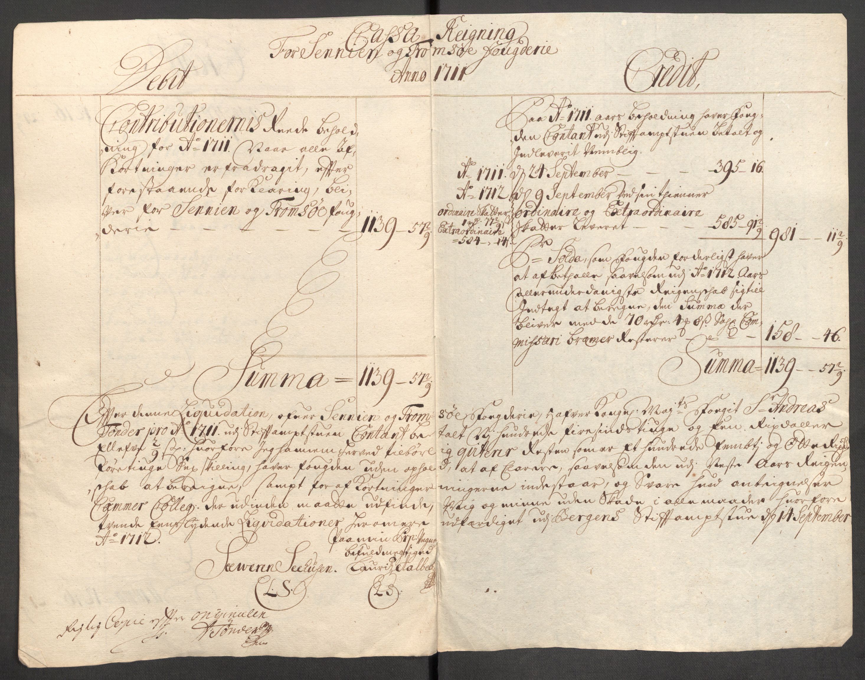 Rentekammeret inntil 1814, Reviderte regnskaper, Fogderegnskap, AV/RA-EA-4092/R68/L4758: Fogderegnskap Senja og Troms, 1711-1712, p. 416