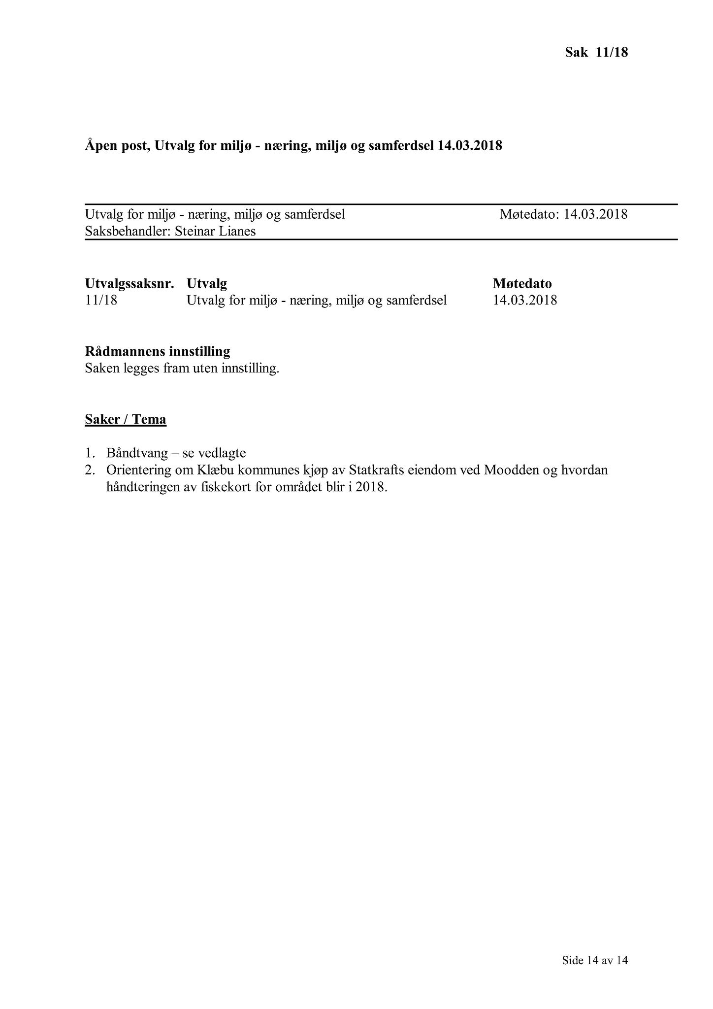 Klæbu Kommune, TRKO/KK/06-UM/L005: Utvalg for miljø - Møtedokumenter 2018, 2018, p. 267