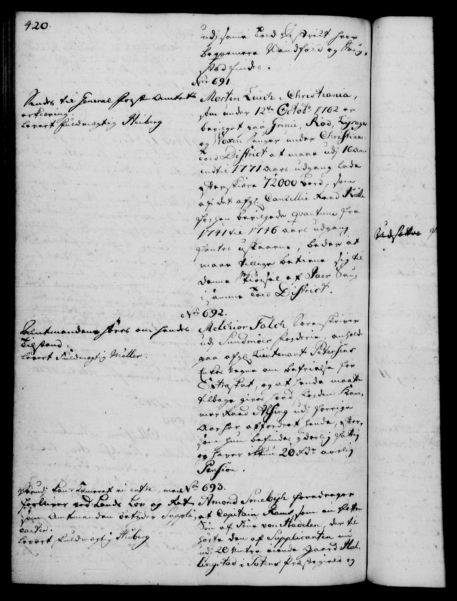 Rentekammeret, Kammerkanselliet, RA/EA-3111/G/Gh/Gha/L0035: Norsk ekstraktmemorialprotokoll (merket RK 53.80), 1759-1771, p. 420